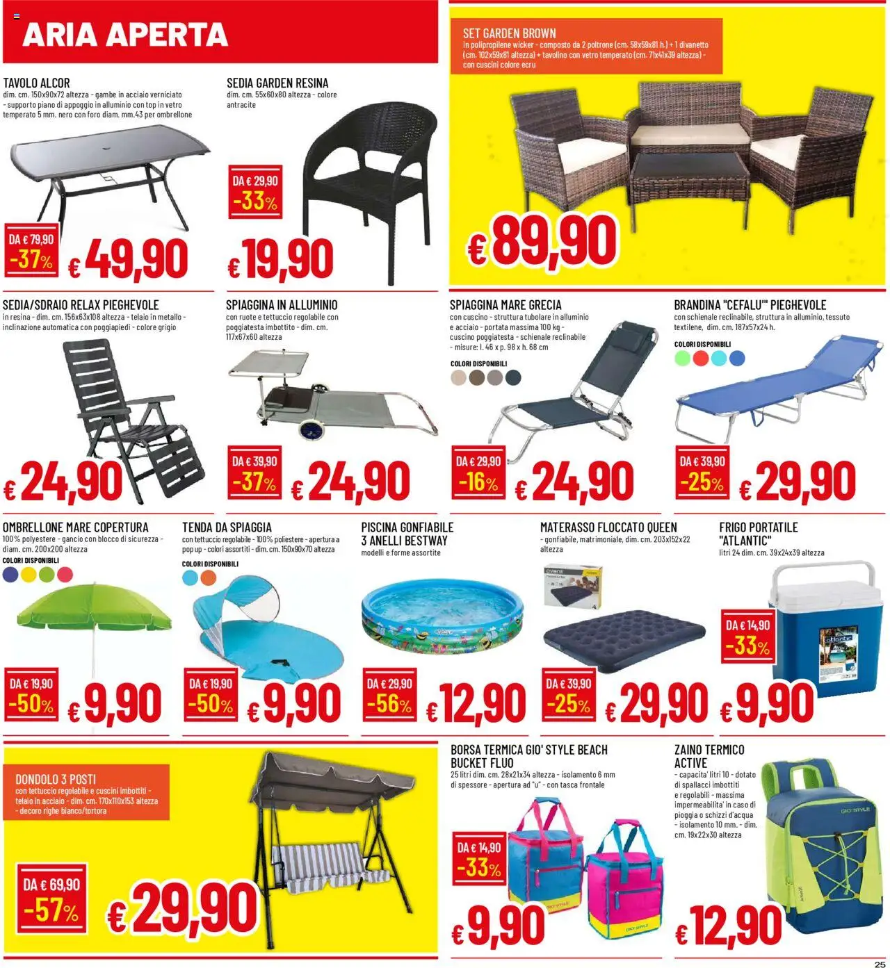Volantino Galassia del 12.06.2025 | Pagina: 25 | Prodotti: Tavolino, Tenda, Piscina, Frigo portatile