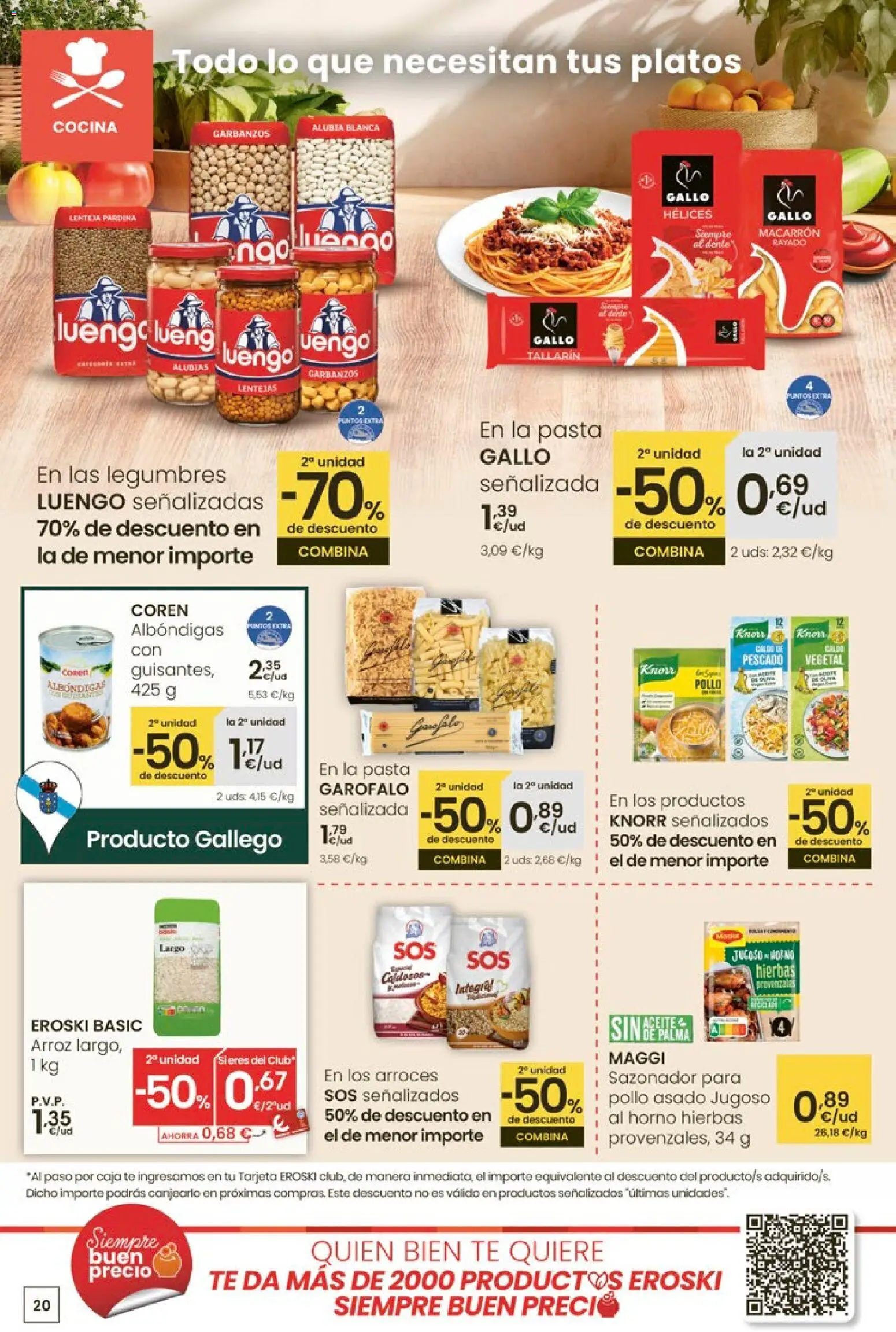 Eroski - Carnaval del ahorro │ válido desde el 29.01.2026 | Página: 20 | Productos: Pescado, Té, Sazonador, Cocina