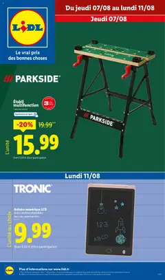 LIDL - Prévisualisation de LIDL Les bonnes affaires de la semaine valide à partir de 07.08.2025