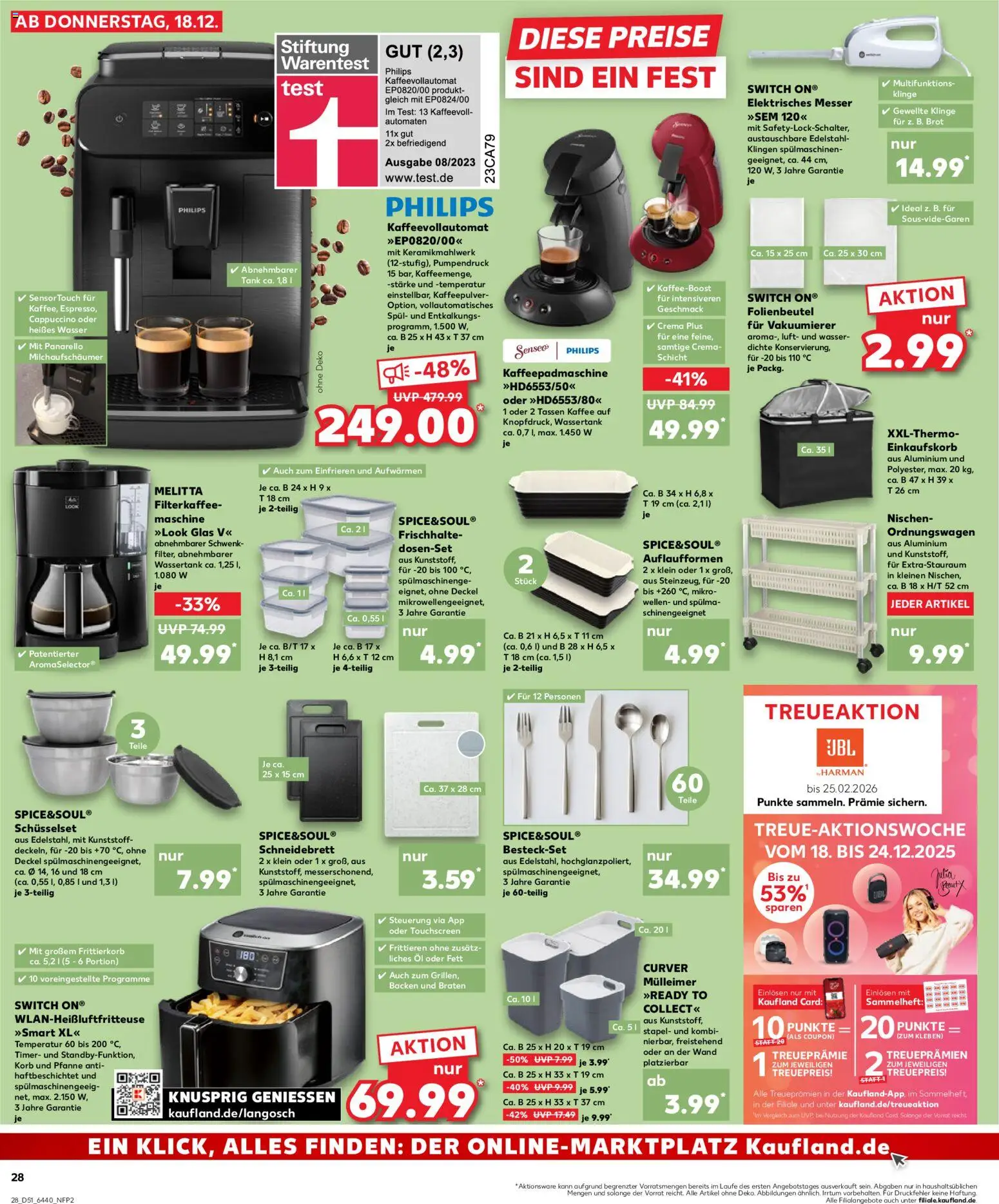 Kaufland prospekt Hannover	 – gültig ab 21.12.2025 | Seite: 28 | Produkte: Philips, Melitta, Korb, Kaffeevollautomat
