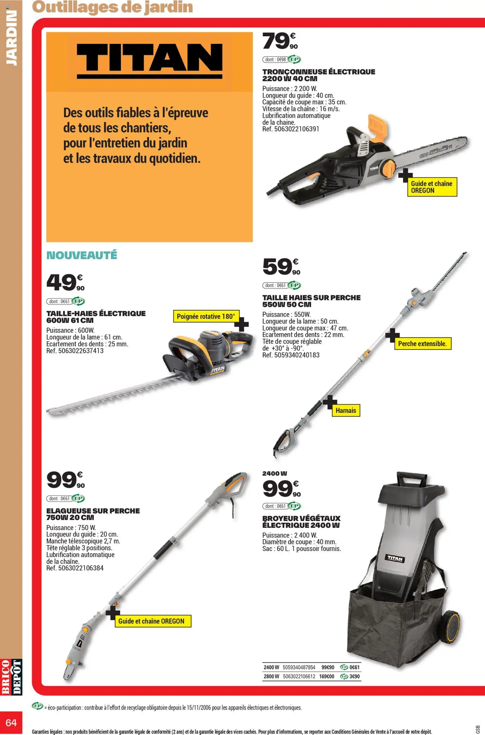 {H1} | Page: 64 | Produits: Sac, Broyeur, Tronçonneuse, Tronçonneuse electrique