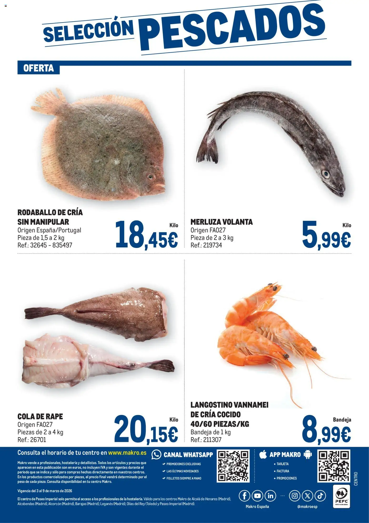 Makro - Fresco │ válido desde el 03.03.2026 | Página: 4 | Productos: Peso, Bandeja, Langostino