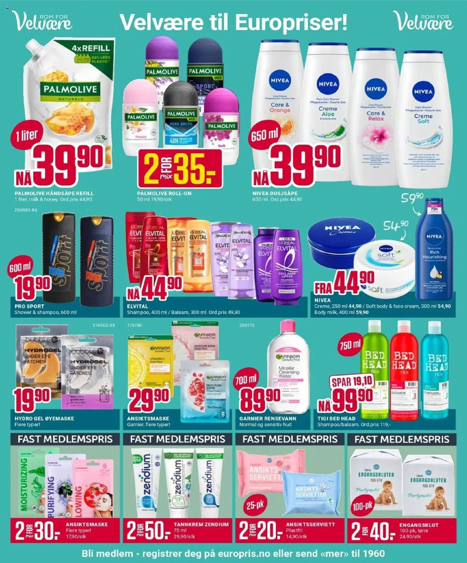 {H1} | Side: 2 | Produkter: Tannkrem, Håndsåpe, Суміш дитяча, Servietter