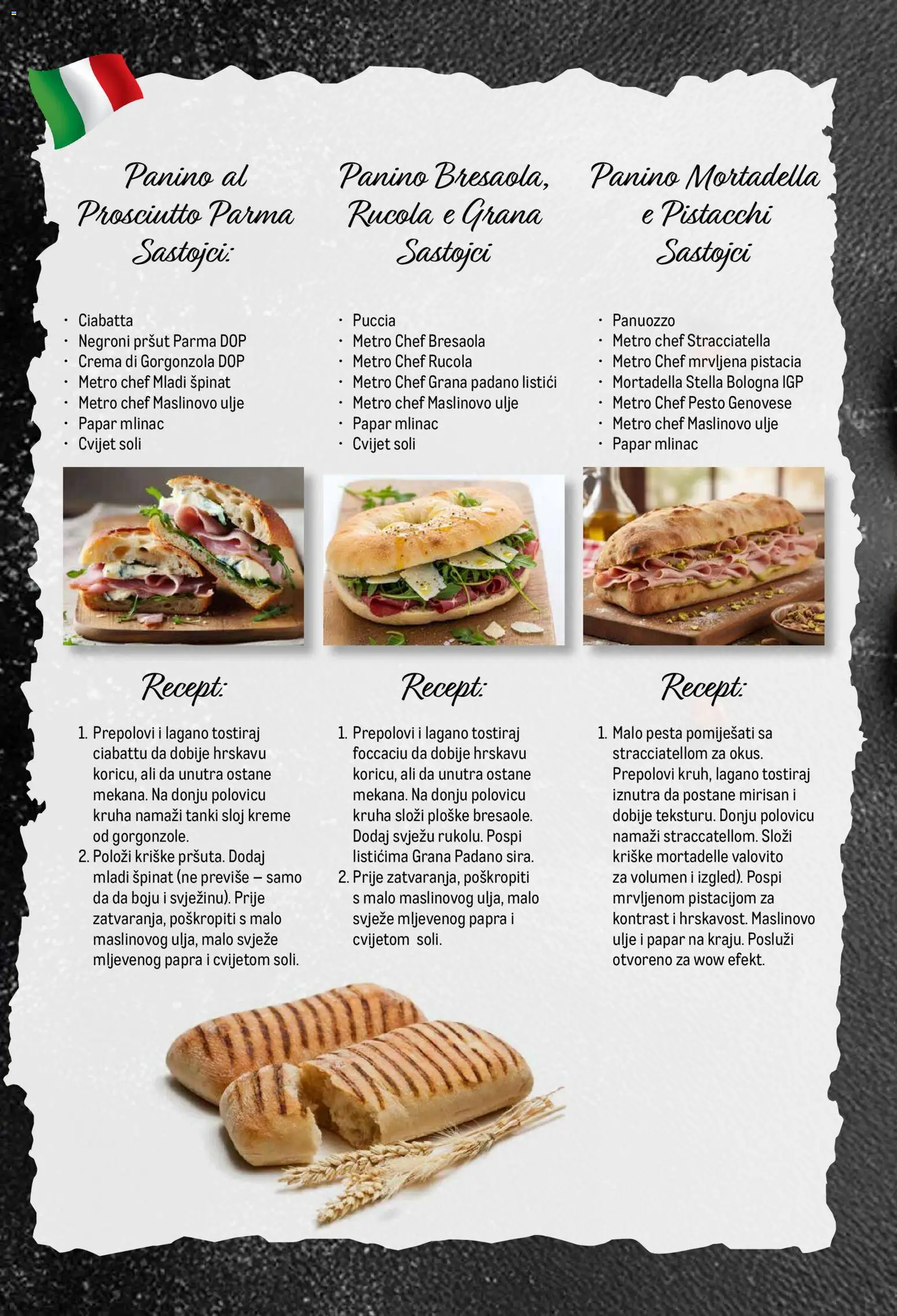 Metro katalog | vrijedi od 05.03.2026 | Stranica: 18 | Proizvodi: Špinat, Grana Padano, Pršut, Papar