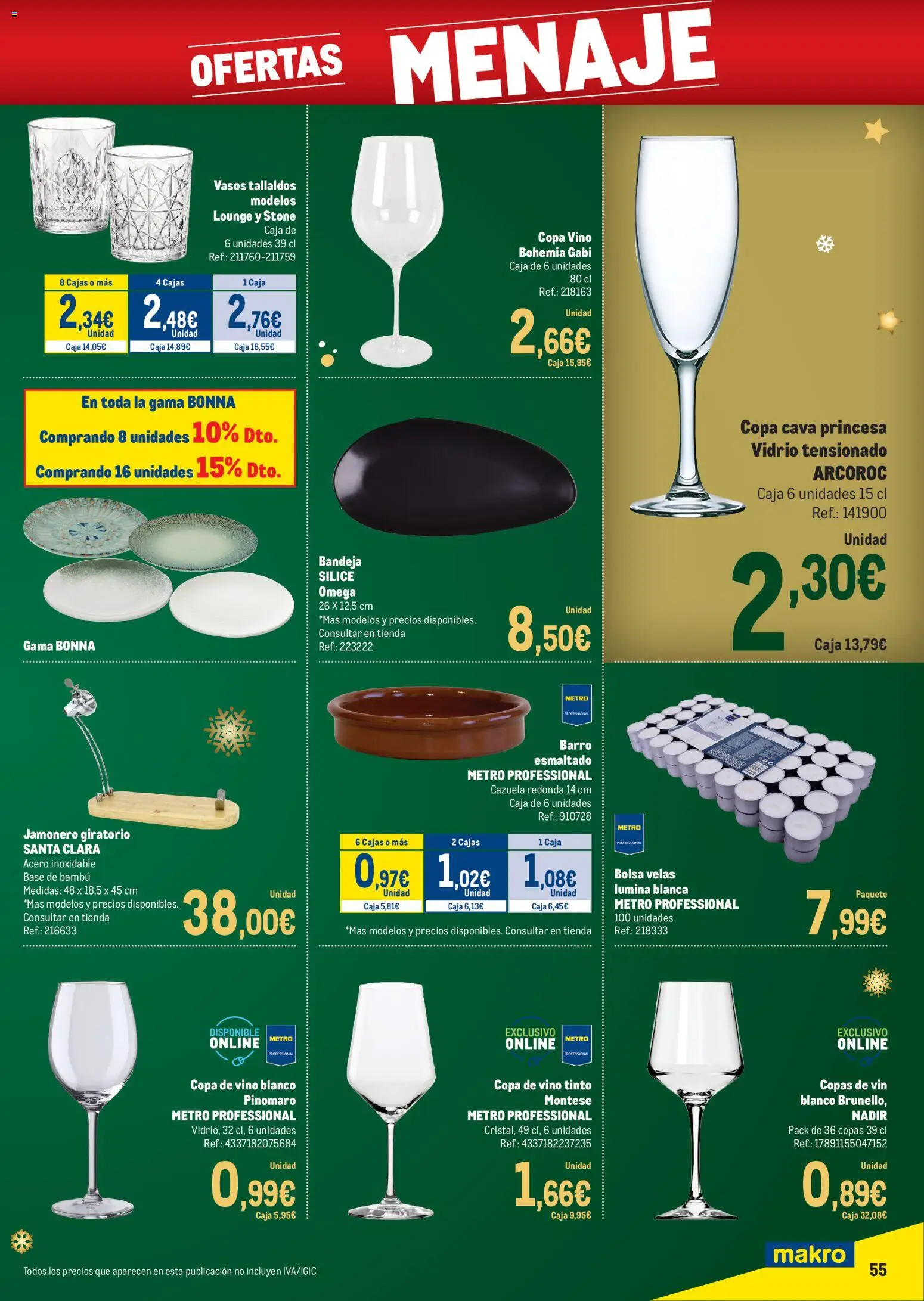 Makro - Precios Navidad Sur 2 │ válido desde el 24.11.2025 | Página: 55 | Productos: Vino, Bolsa, Bandeja, Βραχιόλι