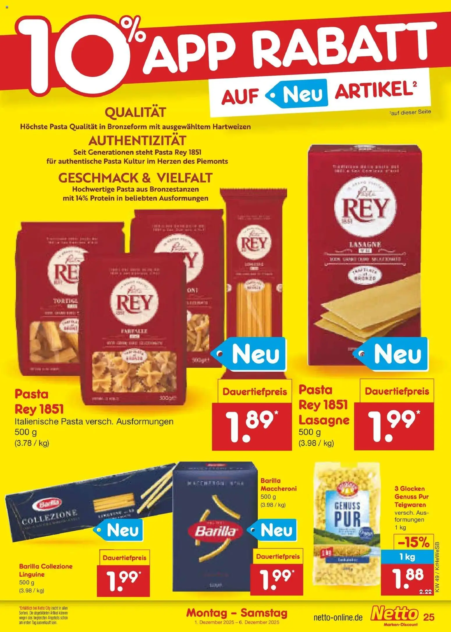 Netto Marken-Discount prospekt Jüchen	 – gültig ab 01.12.2025 | Seite: 27 | Produkte: Barilla, Pasta