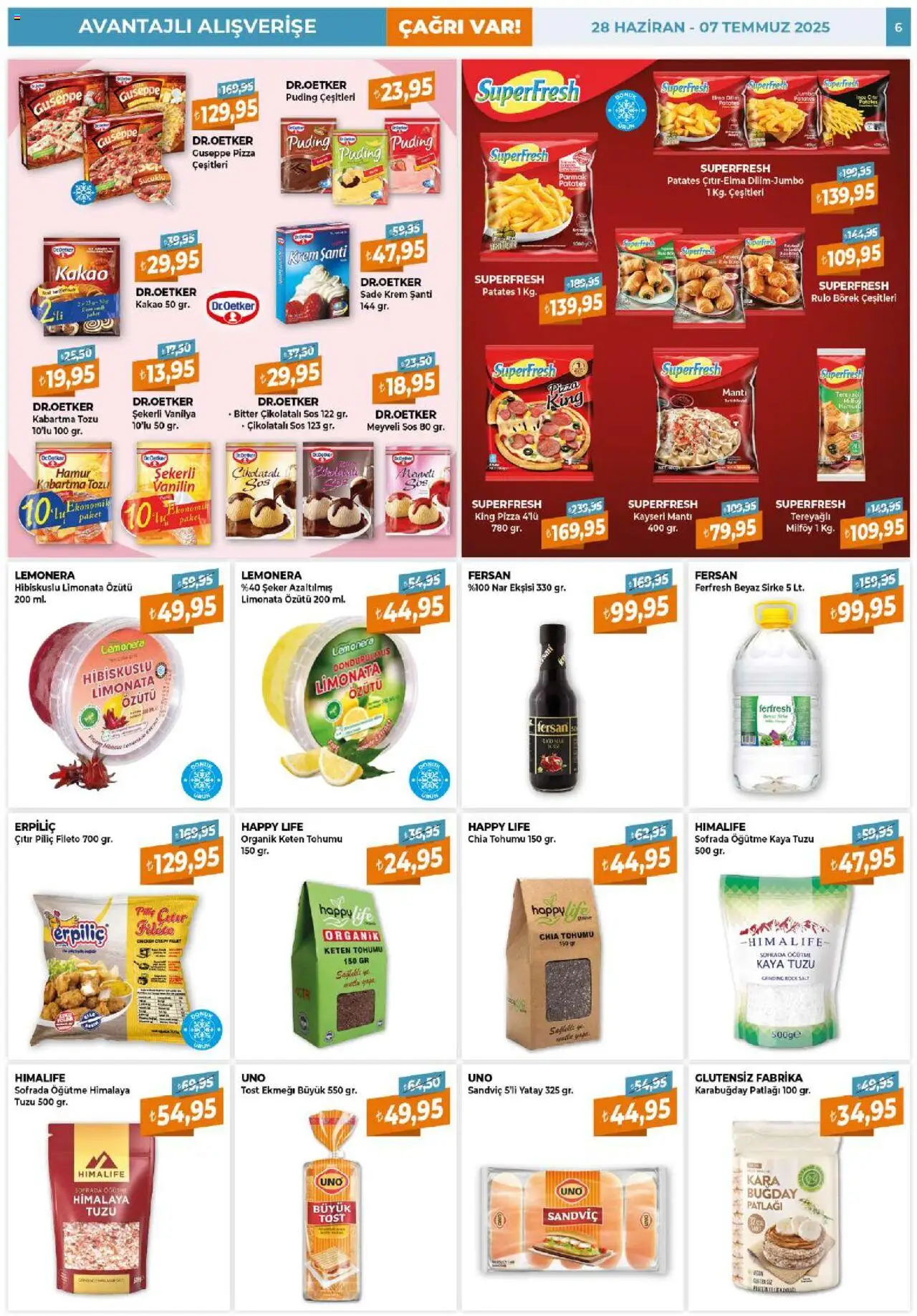 Çağrı Market Katalog - 28.06.2025 tarihinden itibaren geçerlidir | Sayfa: 6 | Ürünler: Krem, Nar ekşisi, Patates, Nar