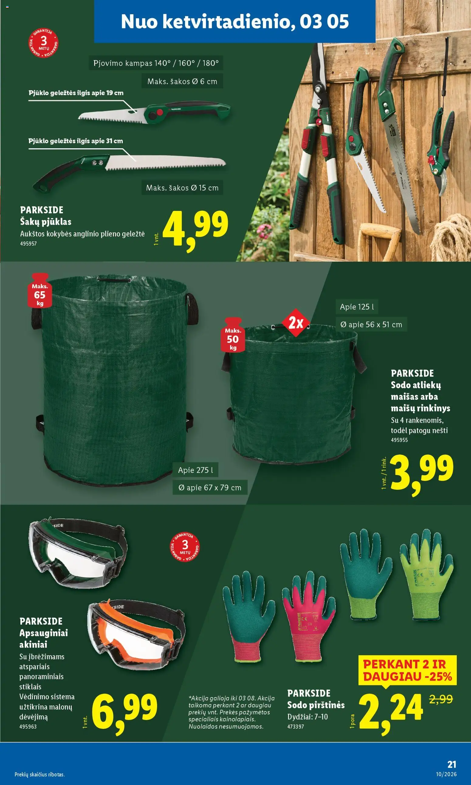 LIDL akcijos nuo 02.03.2026 | Puslapis: 21 | Prekių: Pirštines, Akiniai