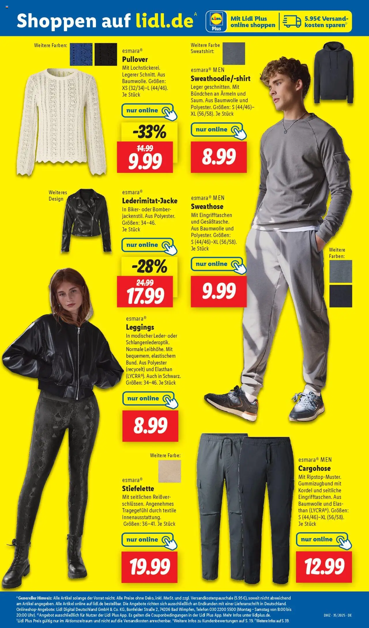Lidl Prospekt Zossen 	 - gültig ab dem 25.08.2025 | Seite: 11 | Produkte: Cargohose, Bad, Pullover, Leggings