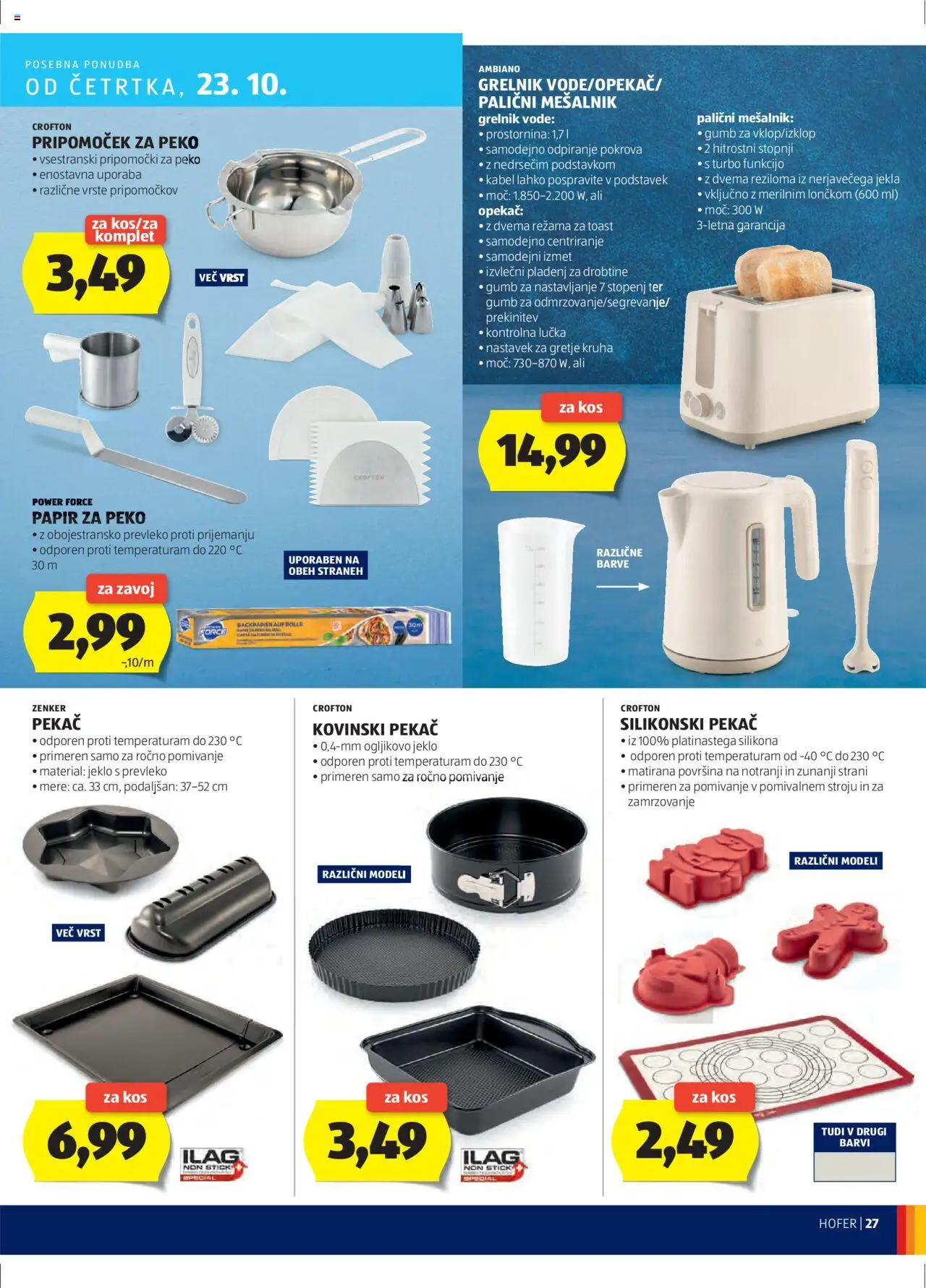 Hofer SI katalog | vrijedi od 16.10.2025 | Stranica: 27 | Proizvodi: Toast, Kabel