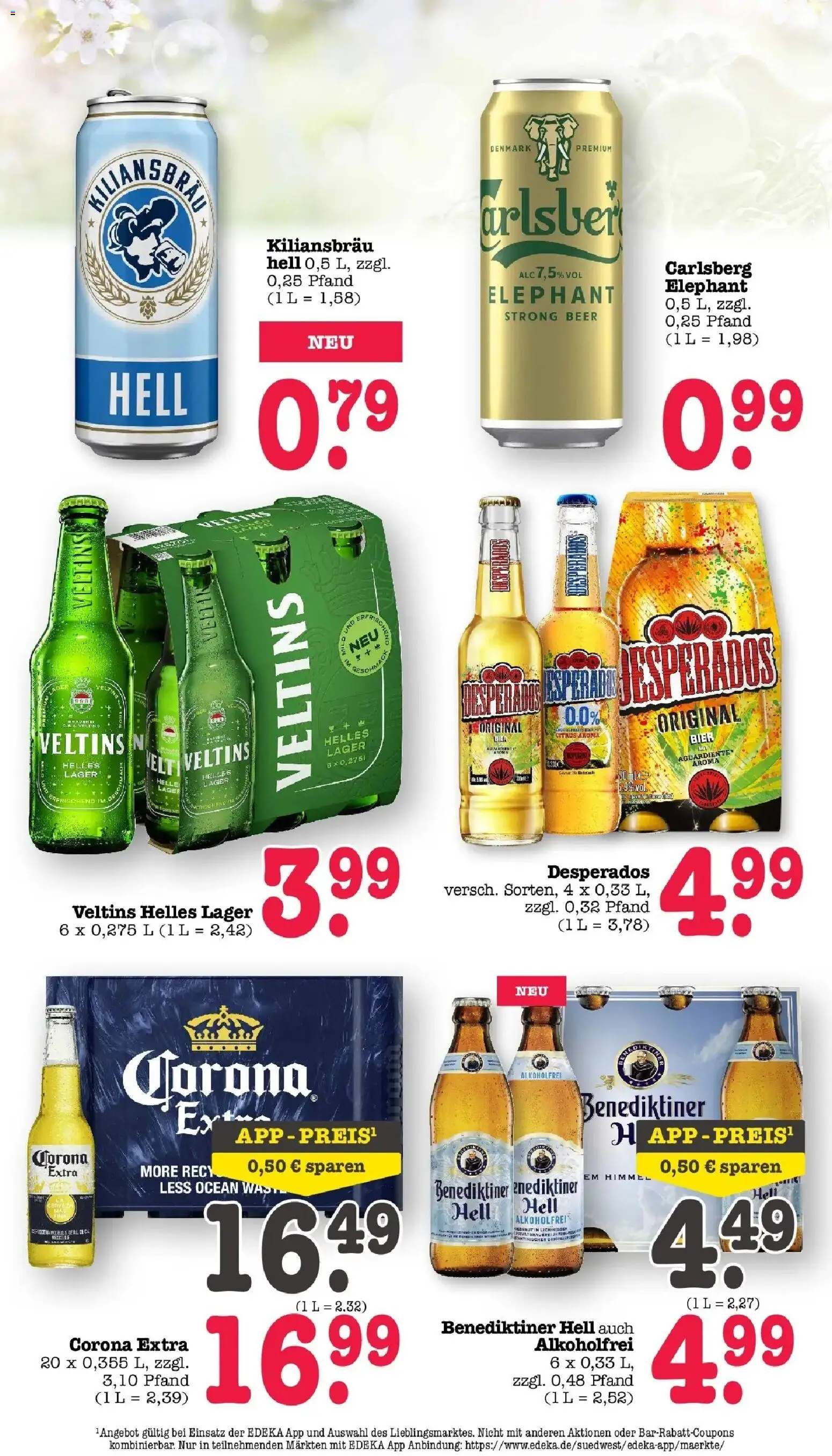 E center Prospekt Mannheim-Wohlgelegen	 – gültig ab 29.03.2026 | Seite: 57 | Produkte: Carlsberg, Benediktiner hell, Desperados, Veltins