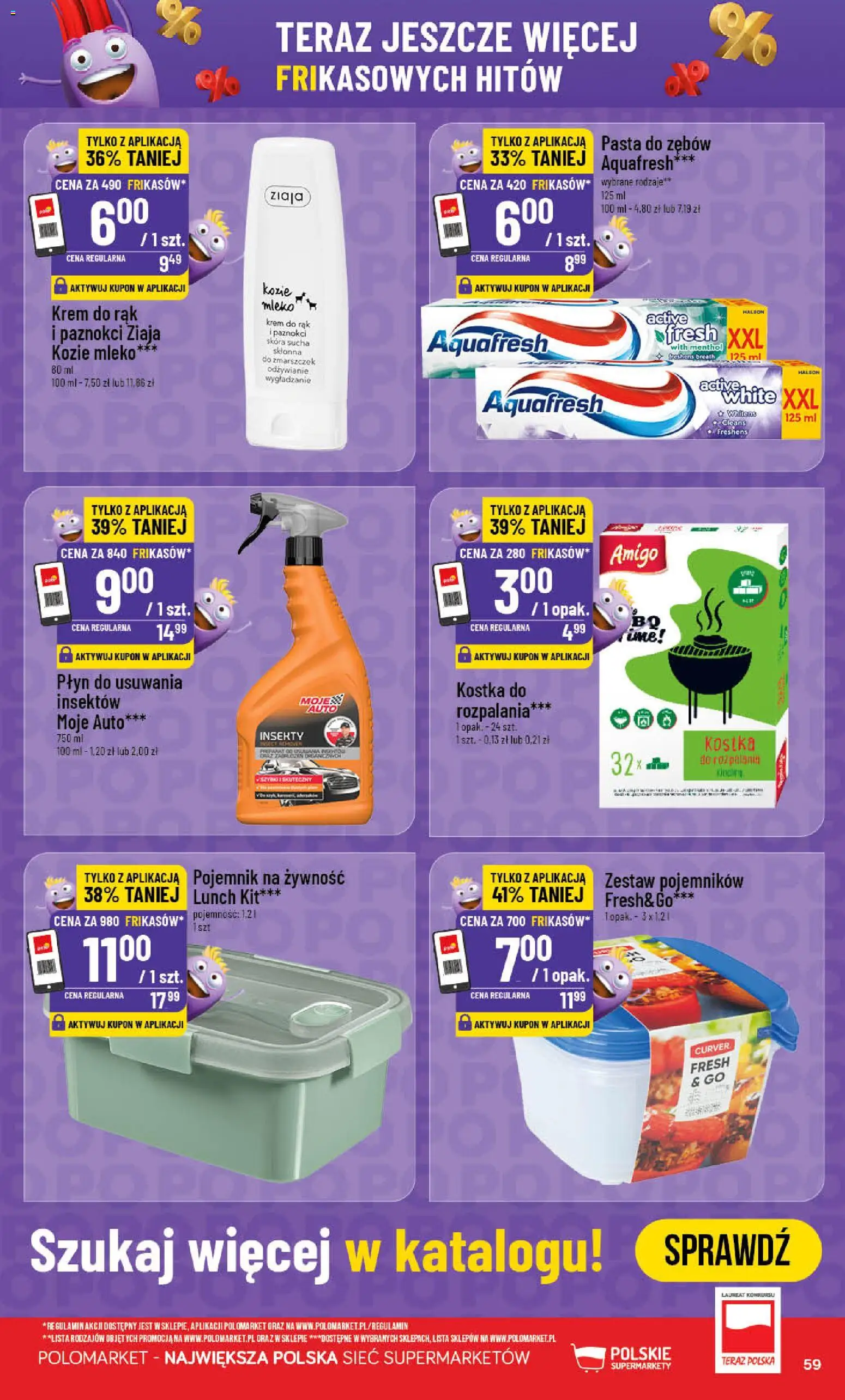 POLOmarket gazetka od 29.04.2026 | Strona: 59 | Produkty: Mleko, Krem do rąk, Krem, Pasta do zębów