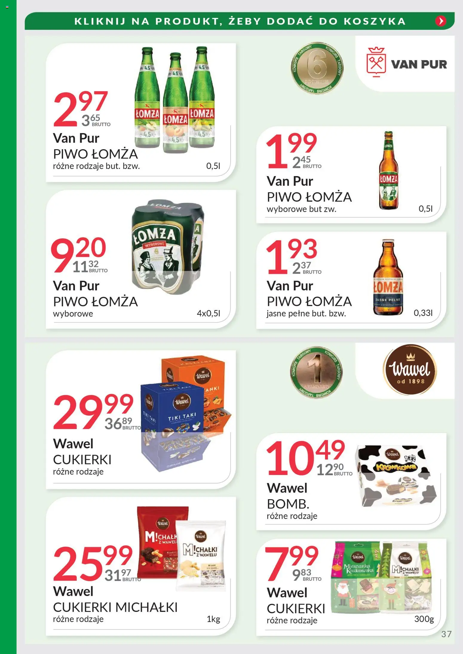 Eurocash Gazetka - Targi Jesień od 03.11.2025 | Strona: 37 | Produkty: Mieszanka krakowska, Piwo, Cukierki