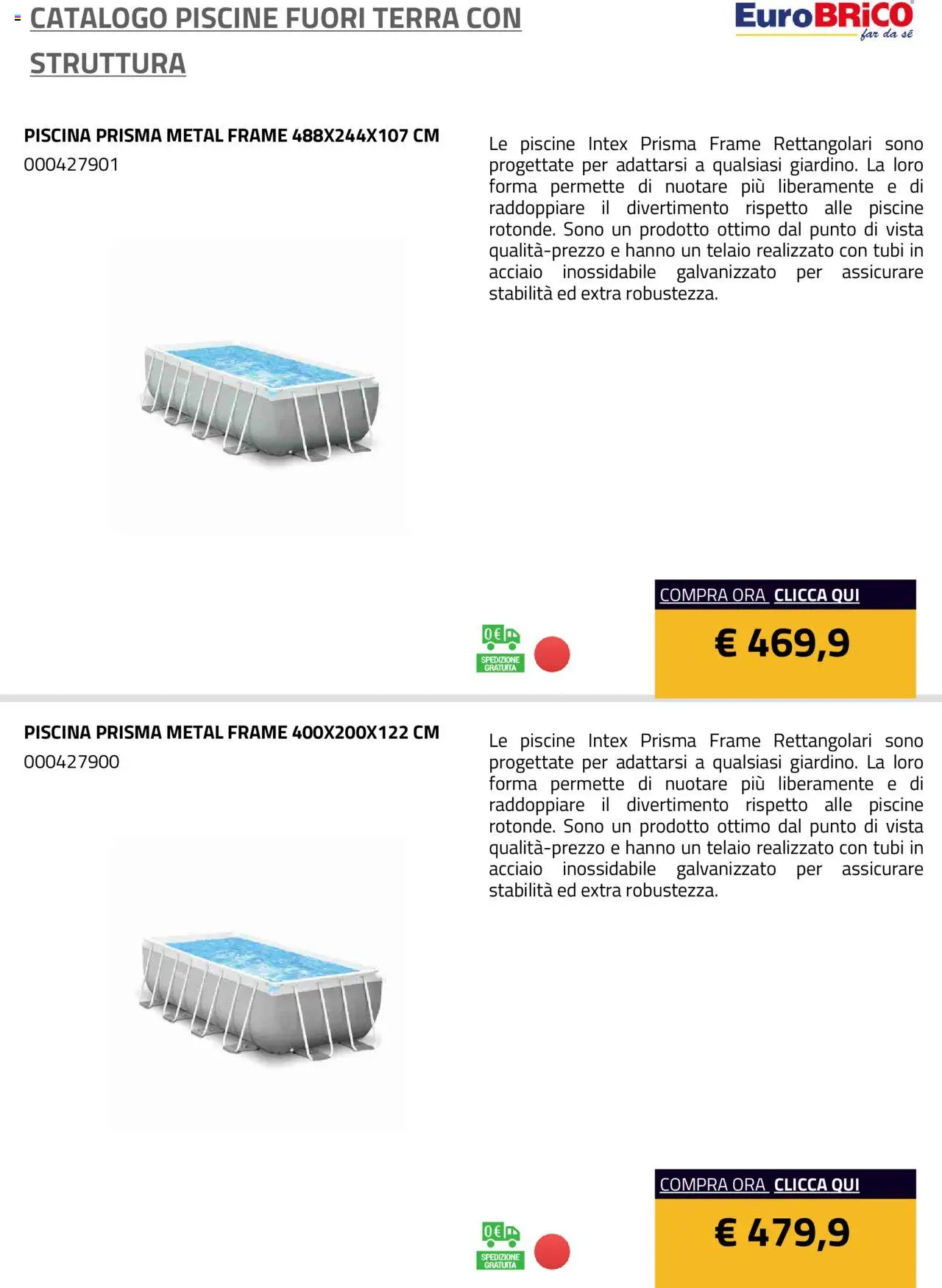 Volantino Eurobrico del 23.07.2025 | Pagina: 12 | Prodotti: Piscina, Terra