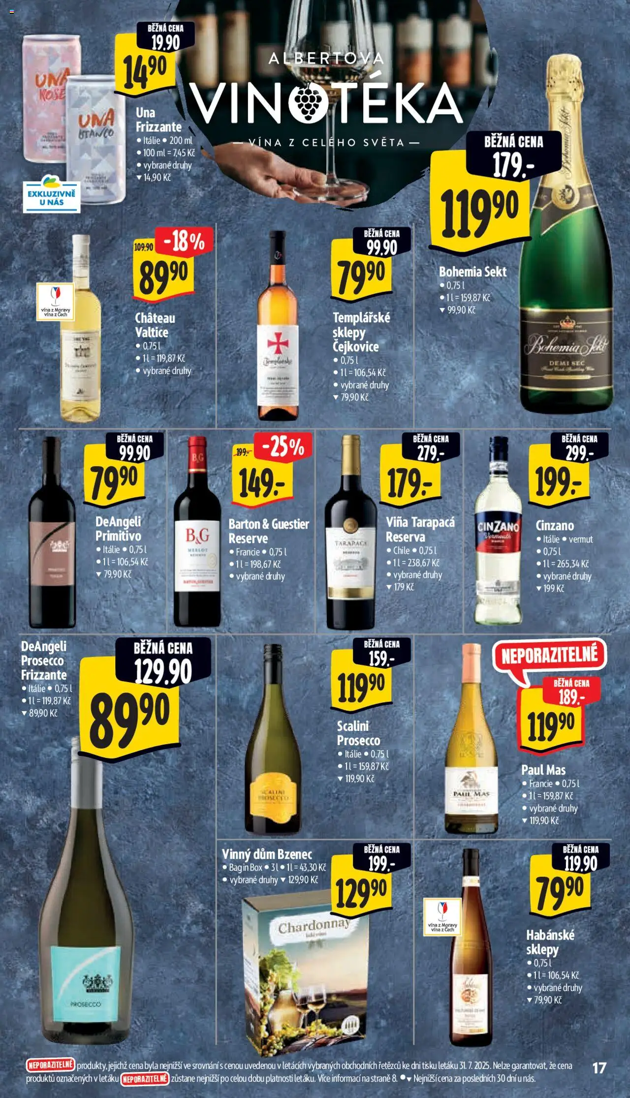 Albert leták - Supermarket od 06.08.2025 | Strana: 24 | Produkty: Prosecco, Box, Cinzano, Vinotéka