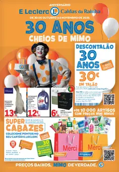 Pré-visualização E.Leclerc folheto Aniversário Caldas da Rainha válido de 30.10.2025