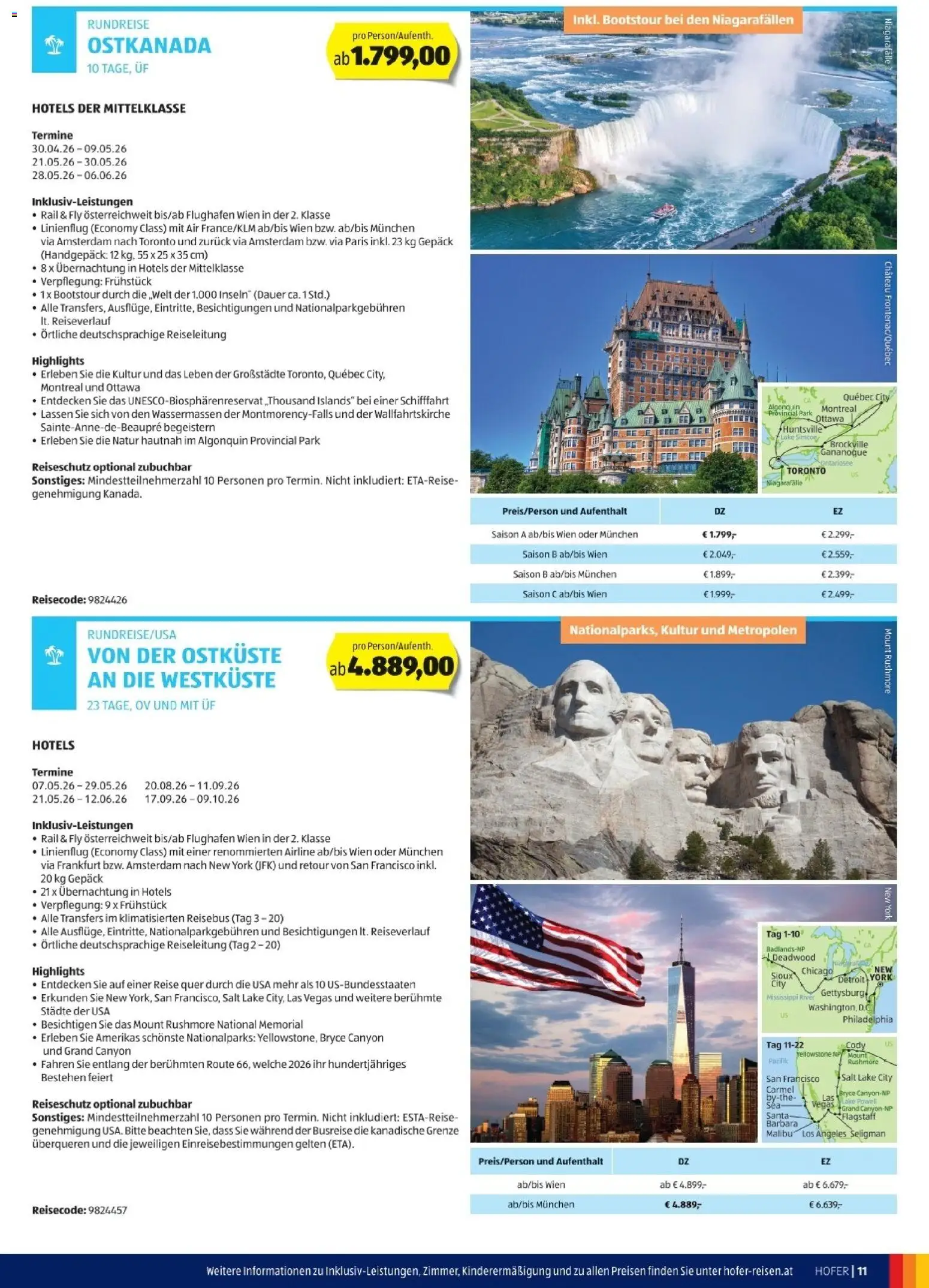 Hofer Reisen Flugblatt gültig ab 29.10.2025 | Seite: 11