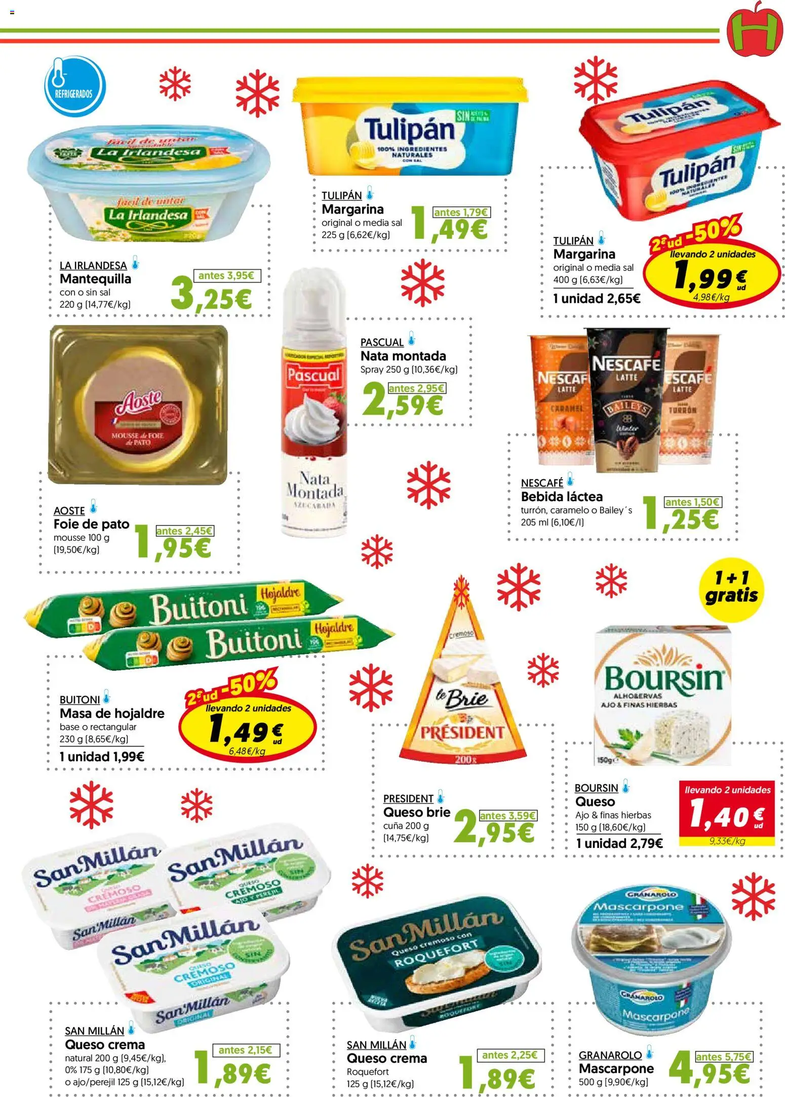 Hiper Usera folleto │ válido desde el 17.12.2025 | Página: 9 | Productos: Mousse, Κρεμάστρα, Queso, Margarina