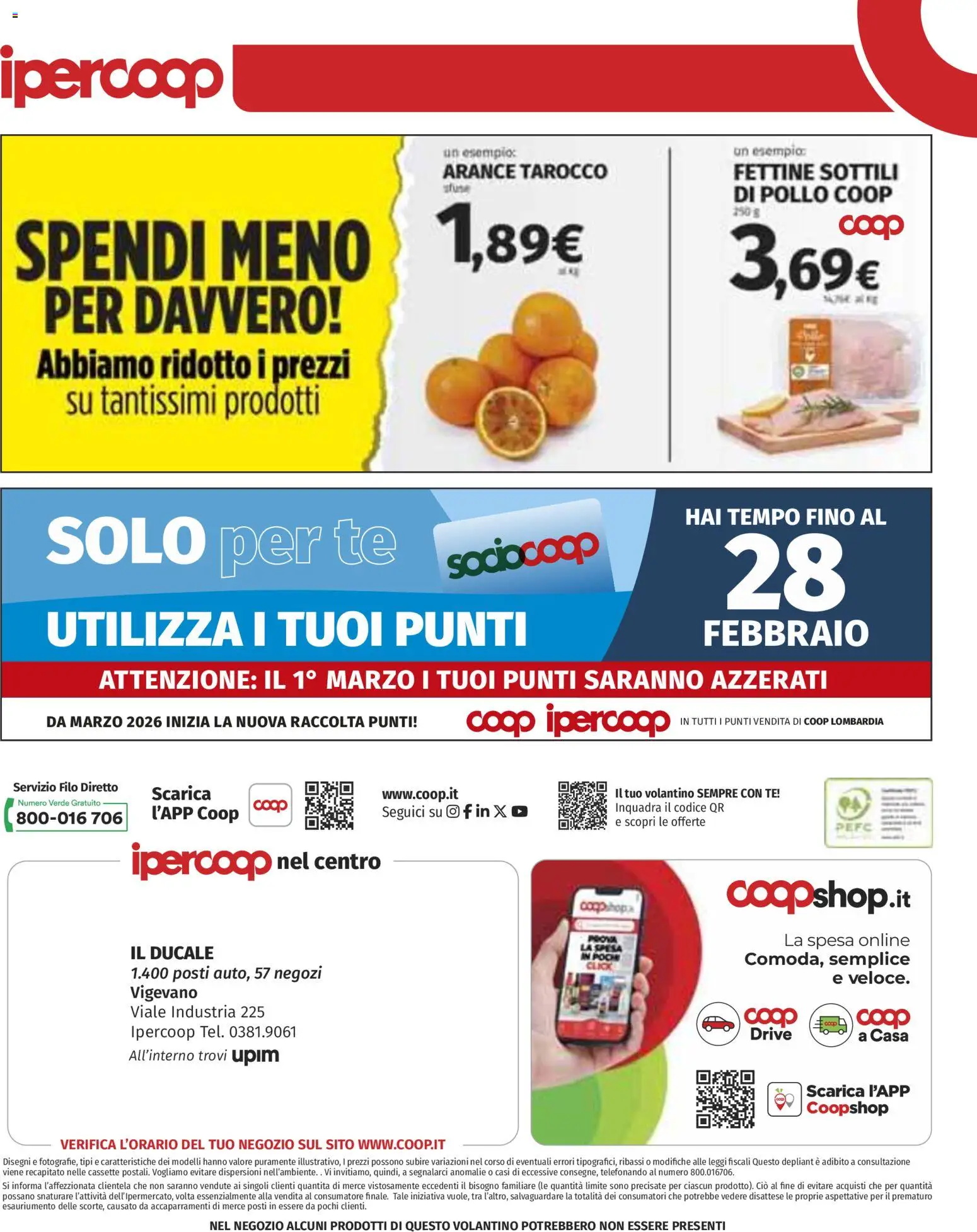 Volantino Ipercoop del 12.02.2026 | Pagina: 36 | Prodotti: Pollo, Arance, Tè