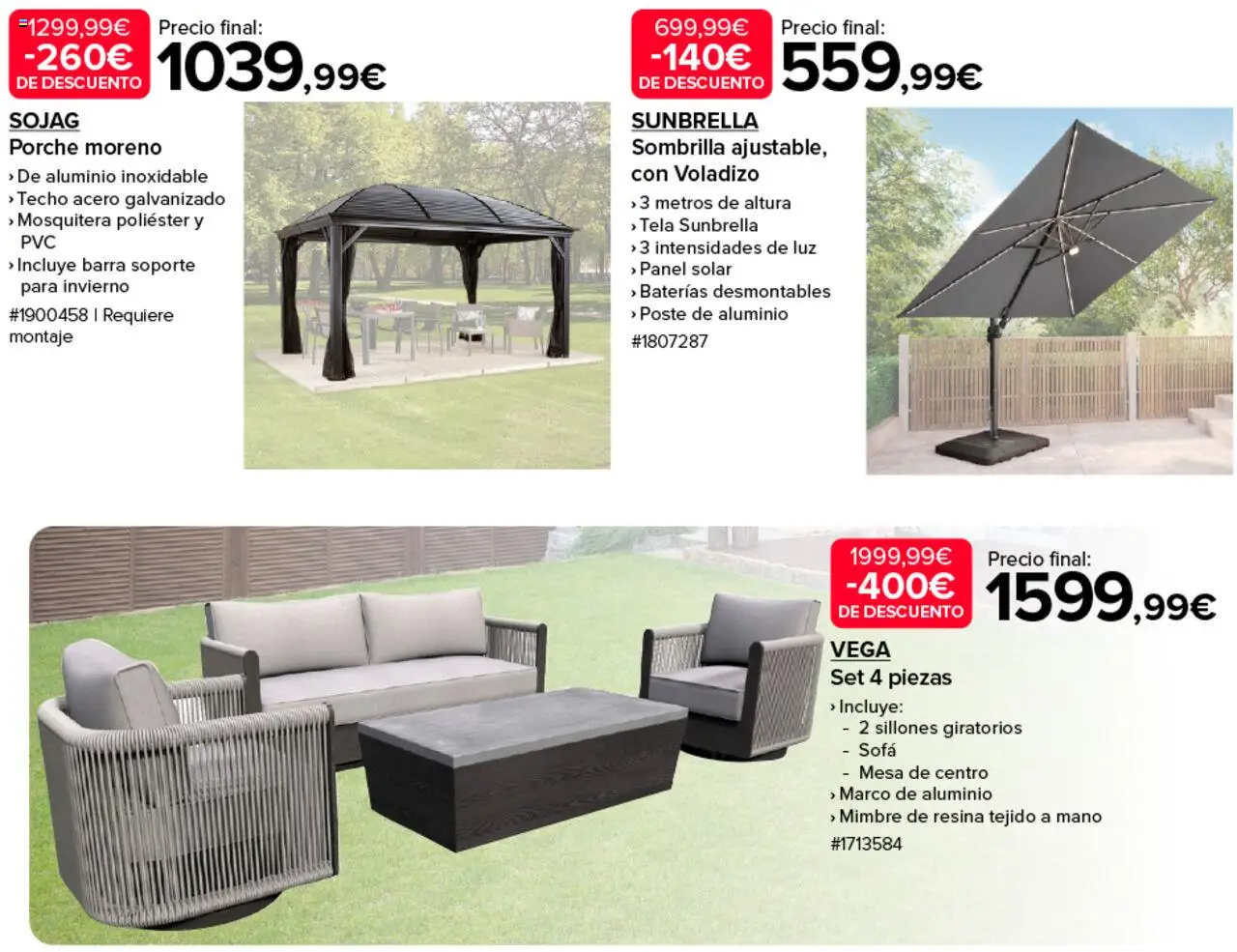 Costco catálogo │ válido desde el 04.06.2025 | Página: 2 | Productos: Sombrilla, Marco, Sofá, Mesa