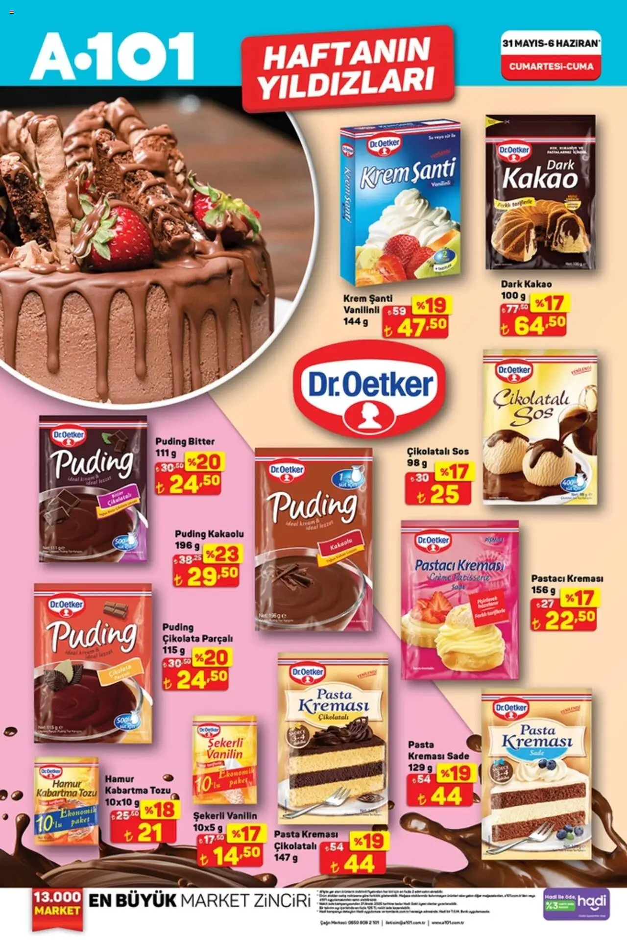 A101 Katalog - 31.05.2025 tarihinden itibaren geçerlidir | Sayfa: 3 | Ürünler: Krem, Çikolata, Sos