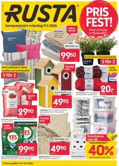 Rusta erbjudanden - Förhandsvisning av reklamblad från butik Rusta aktuell från 09.03.2026