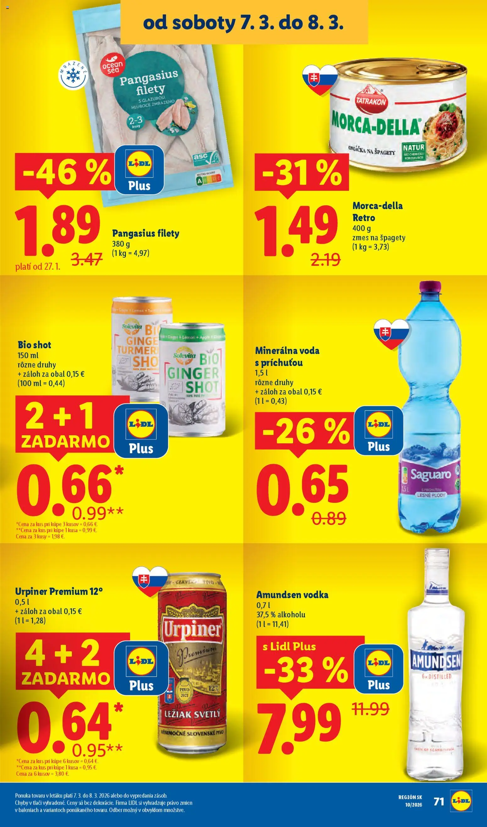 Nové Lidl akcie – leták je platný od 05.03.2026 | Strana: 41 | Produkty: Vodka, Amundsen vodka, Urpiner, Špagety