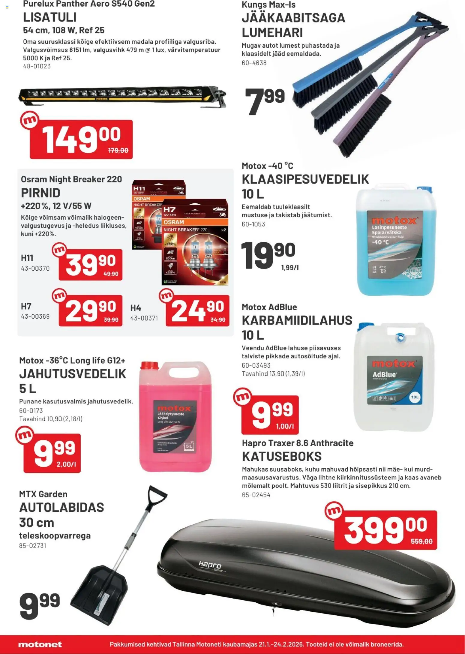 Motonet tarjoukset – voimassa 21.02.2026 alkaen | Sivu: 2 | Tuotteet: Lasinpesuneste