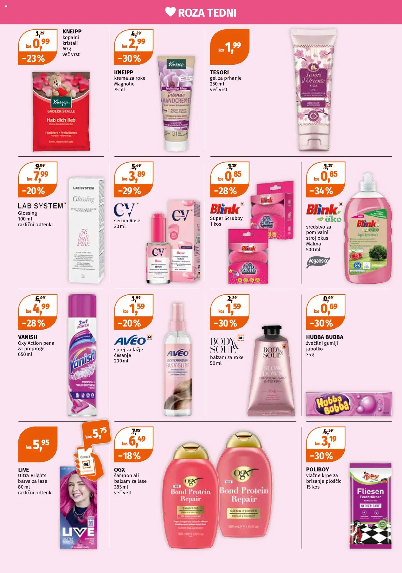 Novi Müller katalog ponudbe – veljaven od 02.03.2026 | Stran: 18 | Izdelki: Pomivalni stroj, Kos, Barva za lase, Barva