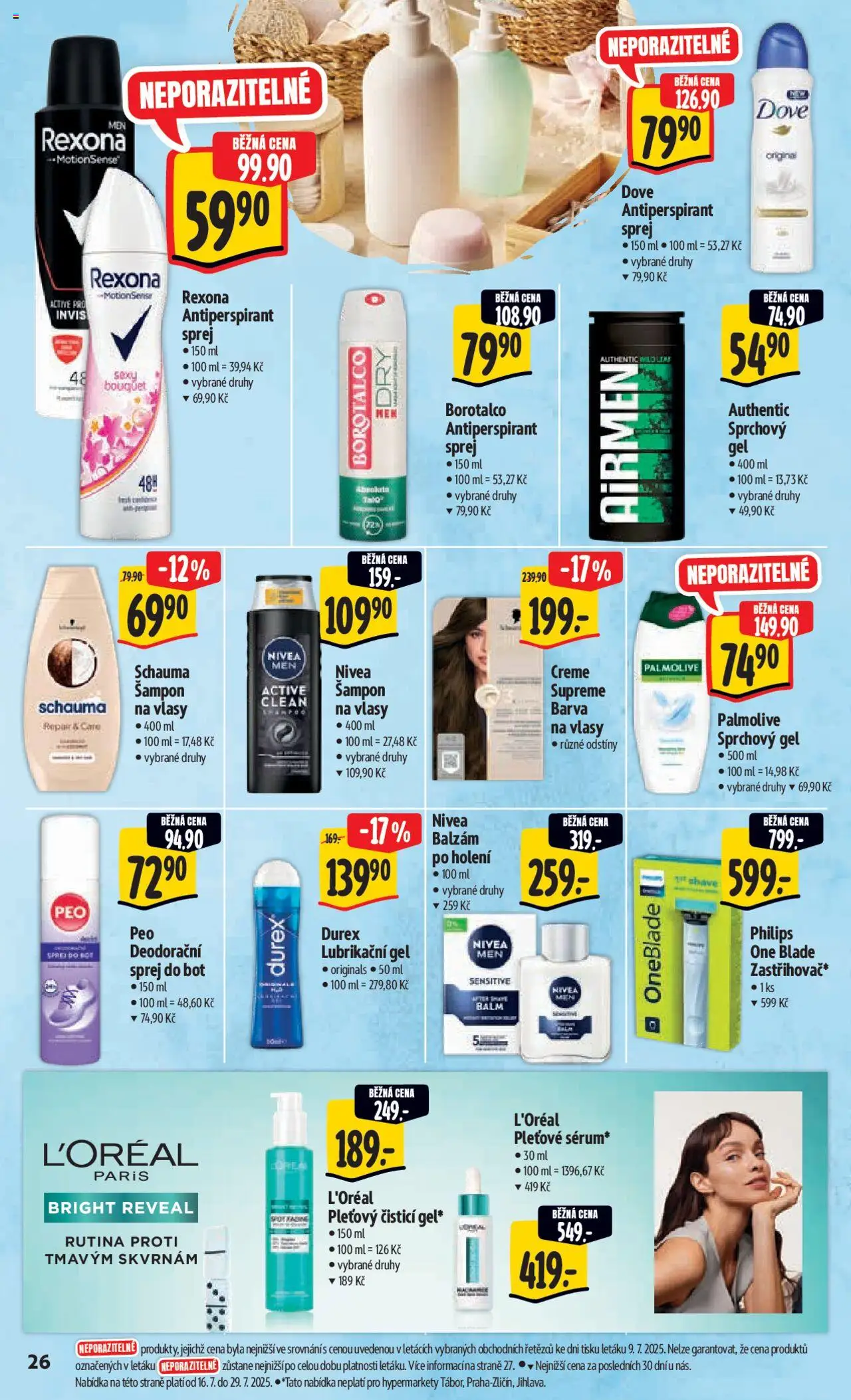 Albert leták - Hypermarket od 16.07.2025 | Strana: 34 | Produkty: Dove antiperspirant sprej, Sprchový gel, Dove, Šampon