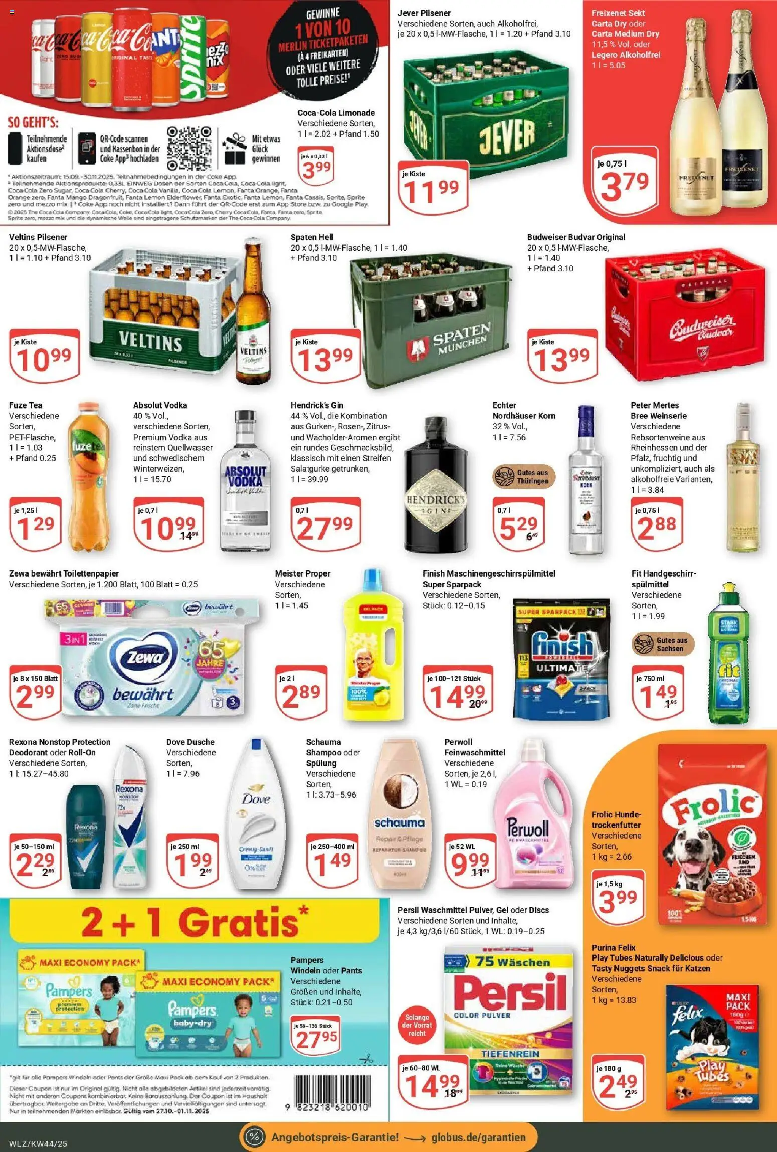 Globus prospekt Weischlitz	 – gültig ab 26.10.2025 | Seite: 7 | Produkte: Coca cola, Dusche, Spülung, Deodorant