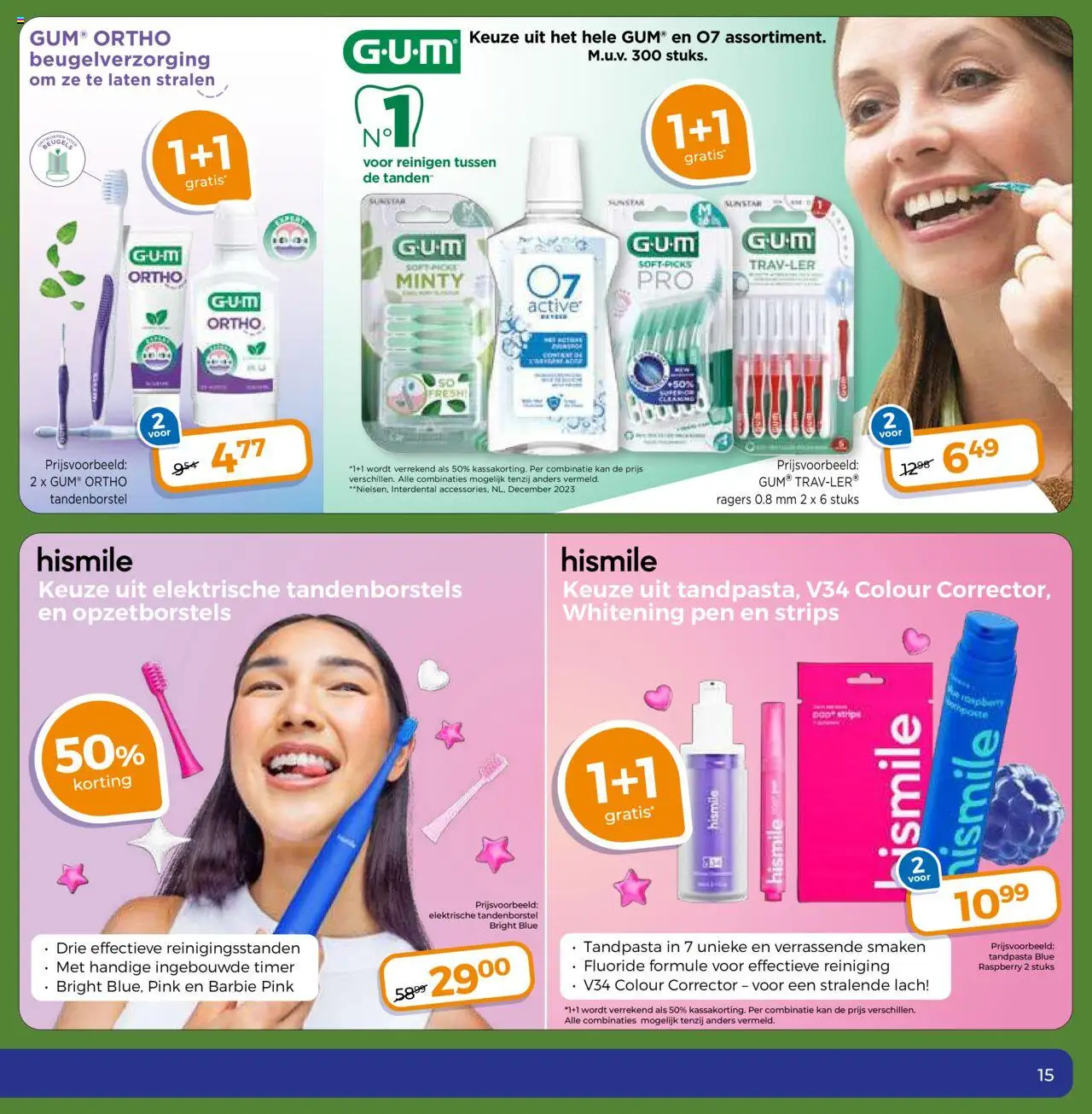 {H1} | Pagina: 15 | Producten: Tandenborstel, Gum, Kan, Elektrische tandenborstel