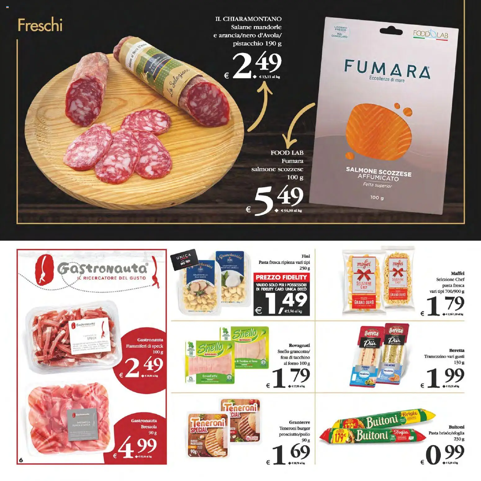 Volantino Decò del 14.11.2025 | Pagina: 6 | Prodotti: Salame, Salmone, Mandorle, Tramezzino