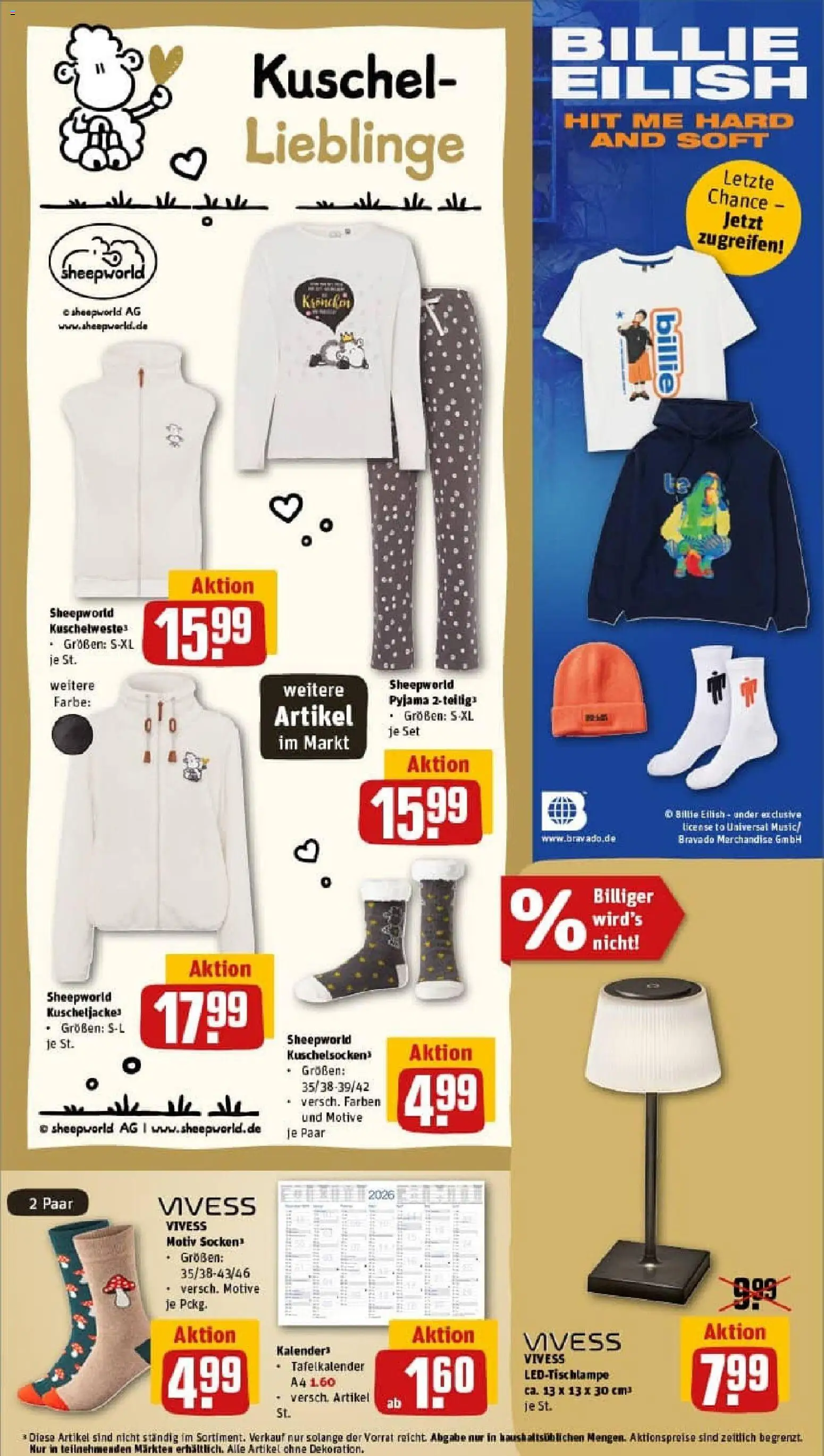 Rewe prospekt Cottbus	 – gültig ab 26.10.2025 | Seite: 33 | Produkte: Socken, Pyjama