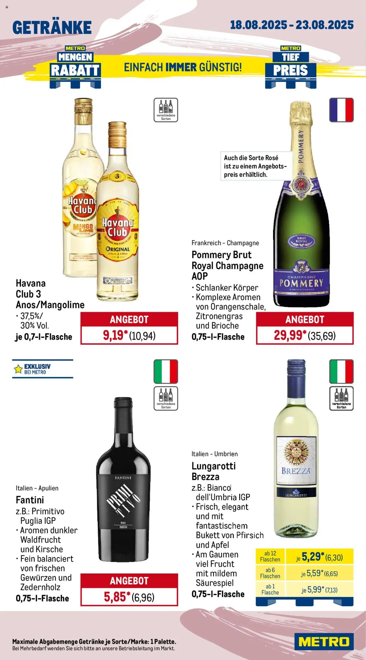 Metro Prospekt 	 - gültig ab dem 18.08.2025 | Seite: 16 | Produkte: Havana club, Zitronengras, Mango, Pfirsich