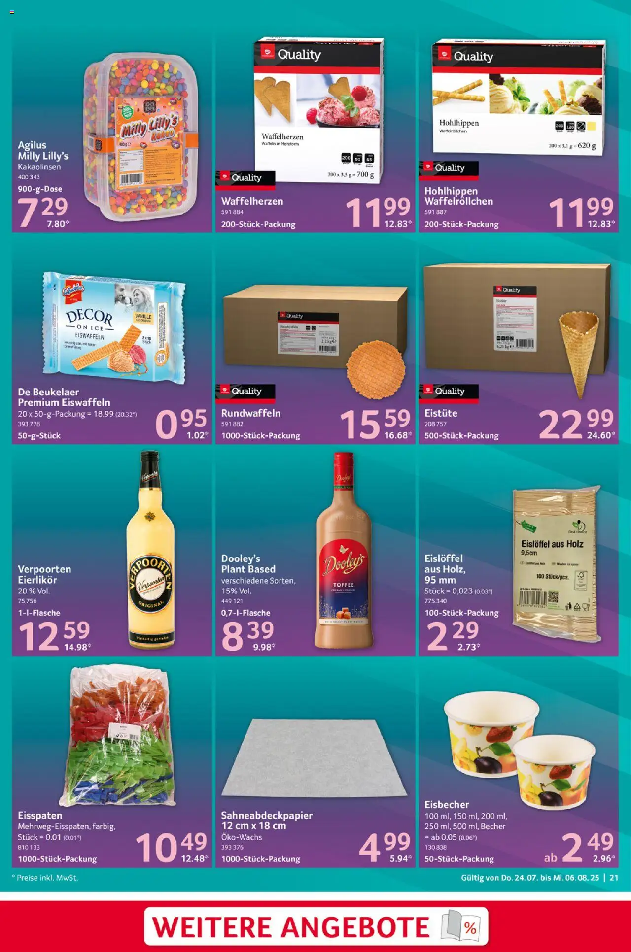 Selgros  Gastro - gültig ab dem 24.07.2025 | Seite: 21 | Produkte: Waffeln