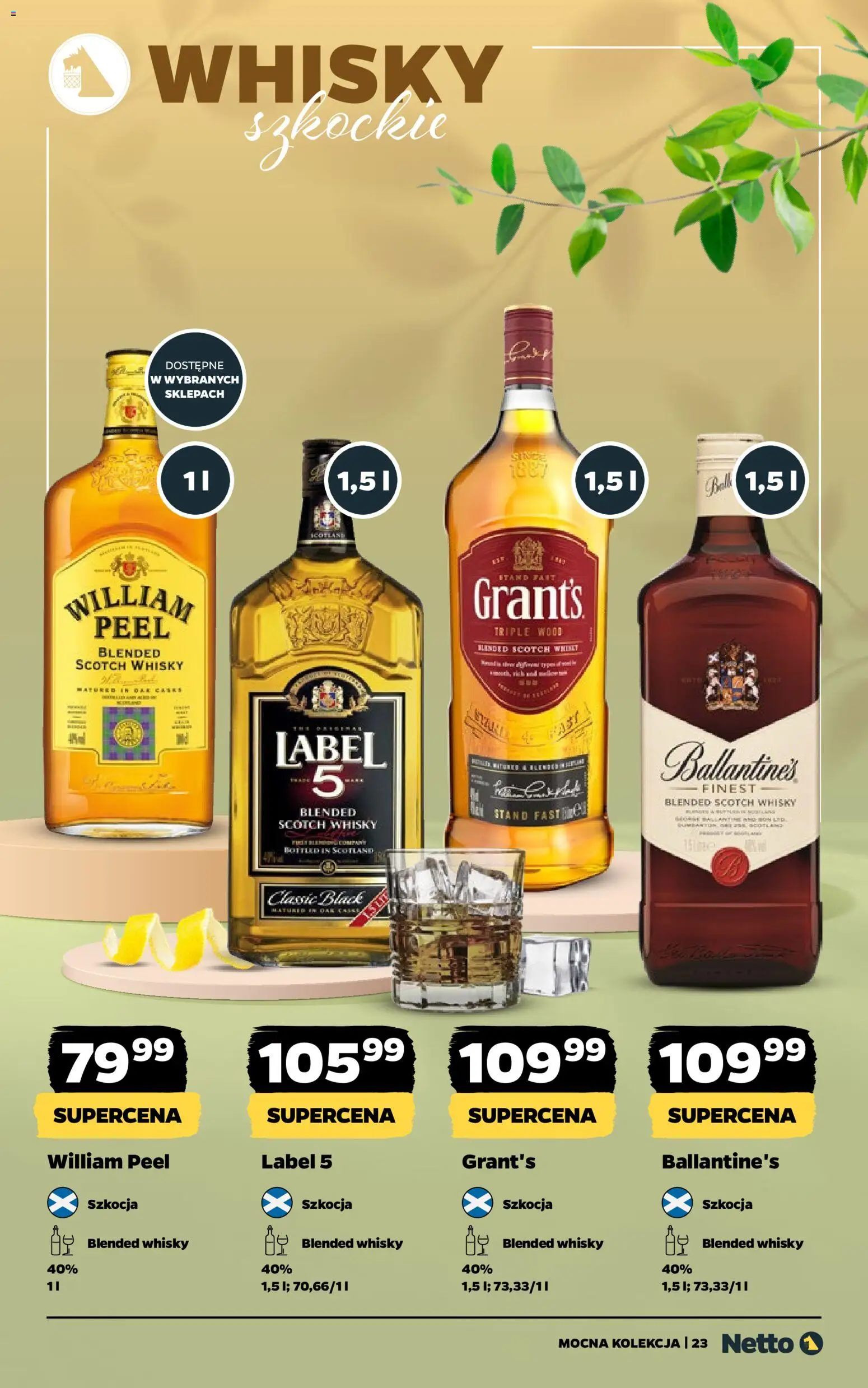 Netto gazetka - Alkohole mocne od 13.04.2026 | Strona: 23 | Produkty: Grant's, Whisky