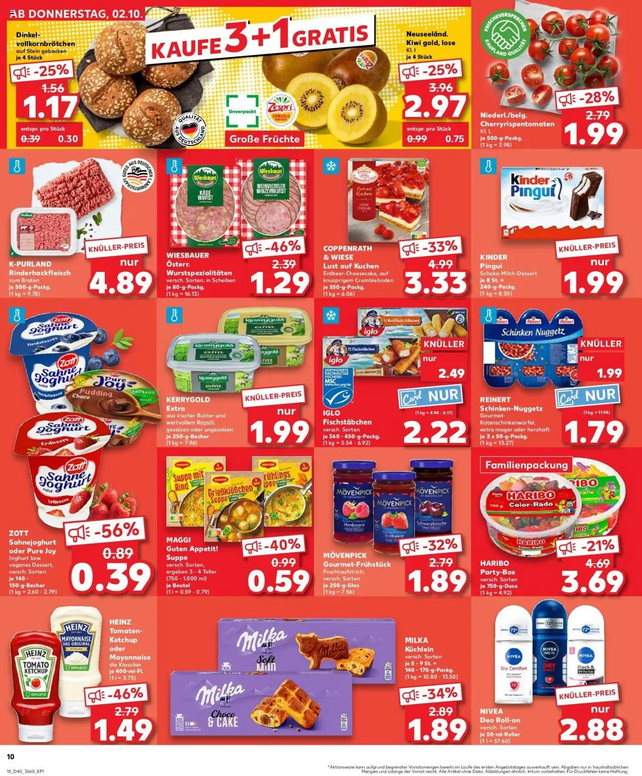 Kaufland prospekt Berlin	 – gültig ab 05.10.2025 | Seite: 10 | Produkte: Butter, Joghurt, Tomaten, Himbeere