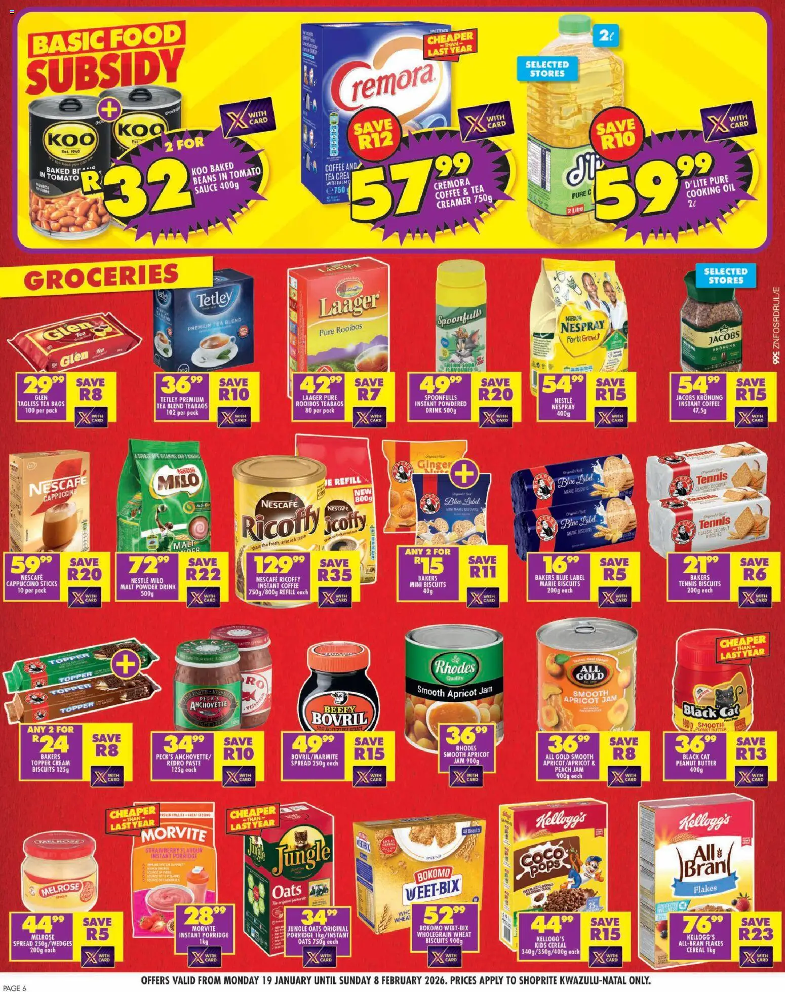 New Shoprite catalogue – valid from 19.01.2026 | Page: 6 | Products: Vitamins, Oats, Powder, Flakes