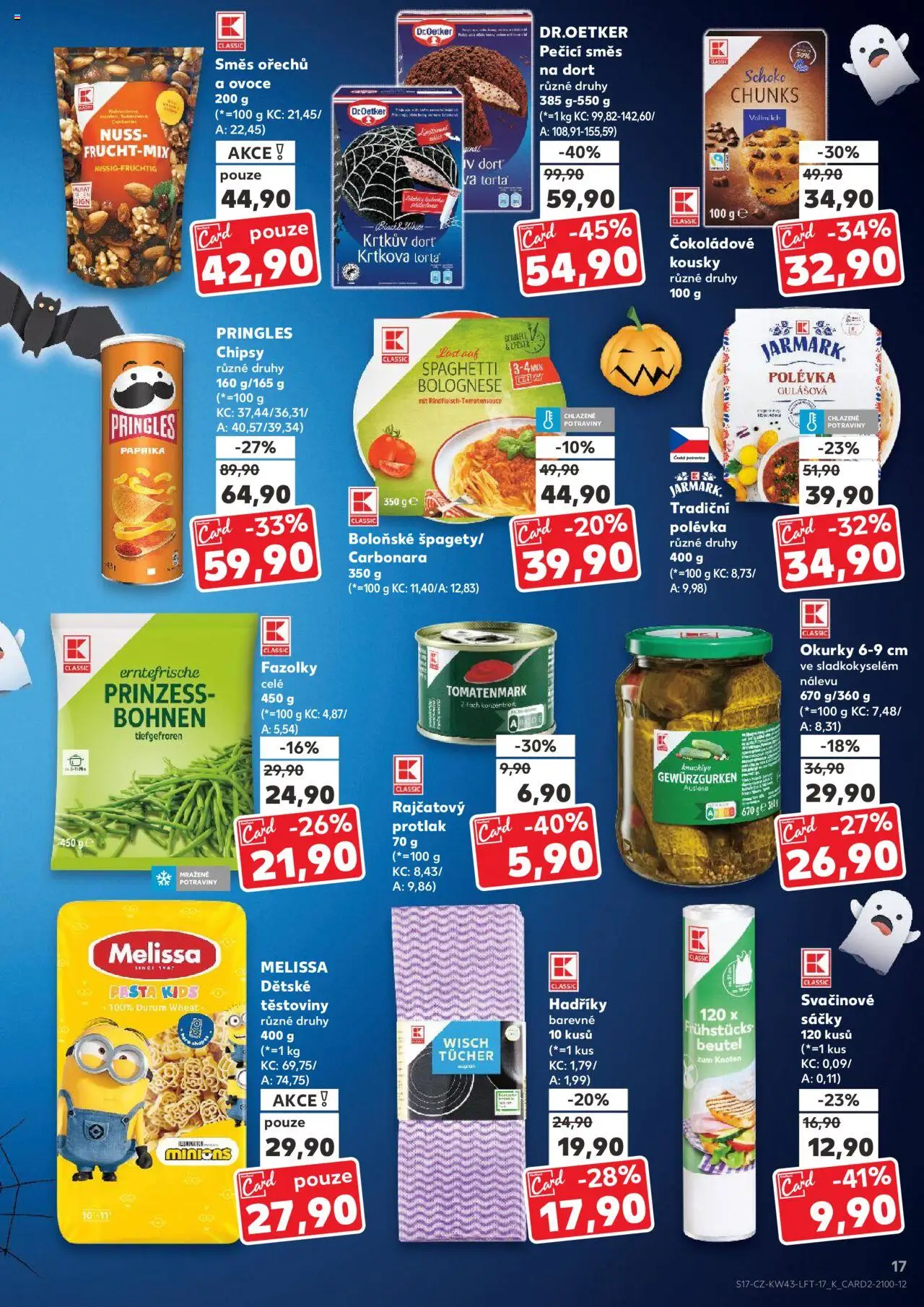 Kaufland leták - Chomutov od 22.10.2025 | Strana: 17 | Produkty: Krtkův dort, Těstoviny, Směs ořechů, Dort