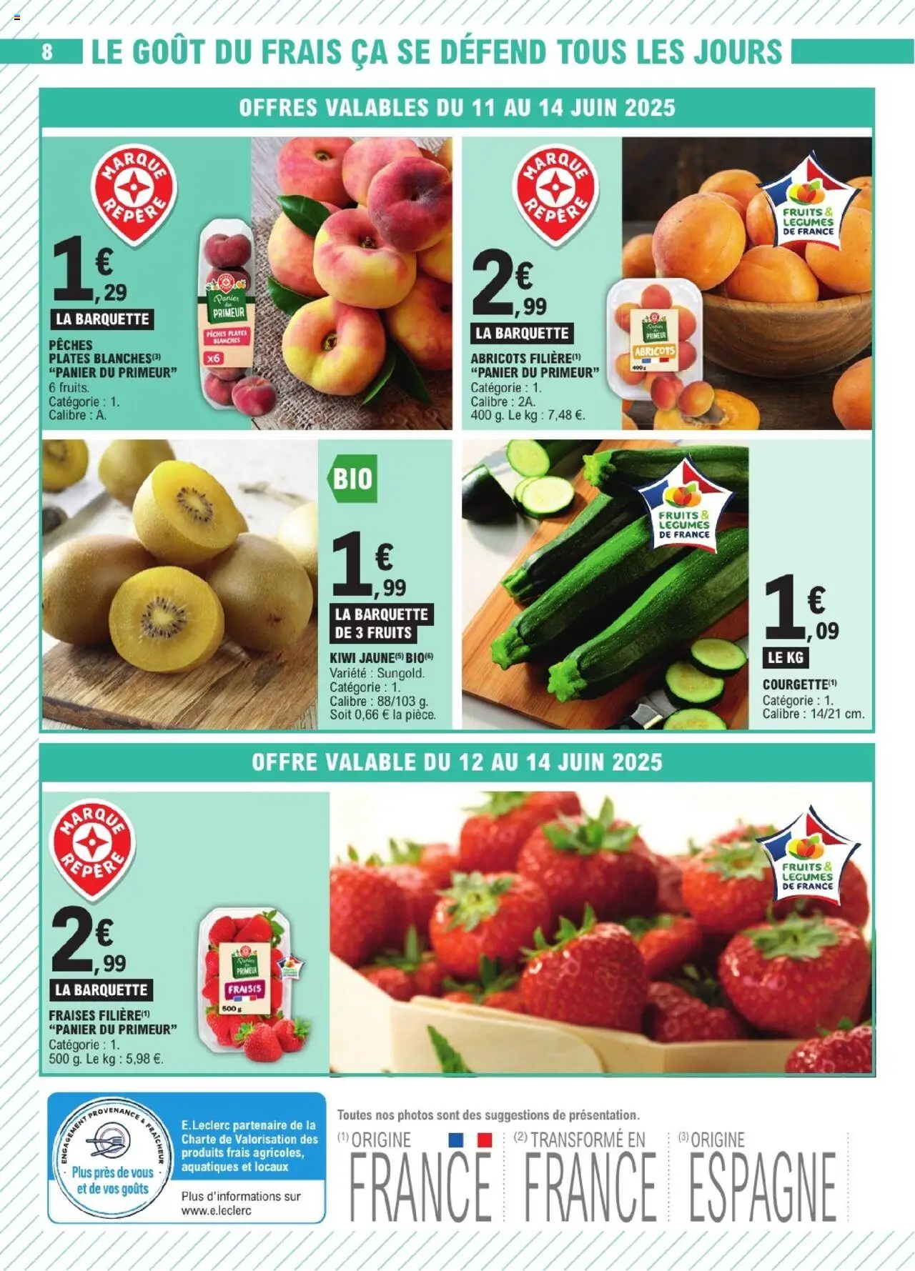  | Page: 8 | Produits: Panier, Abricots, Fraises, Kiwi