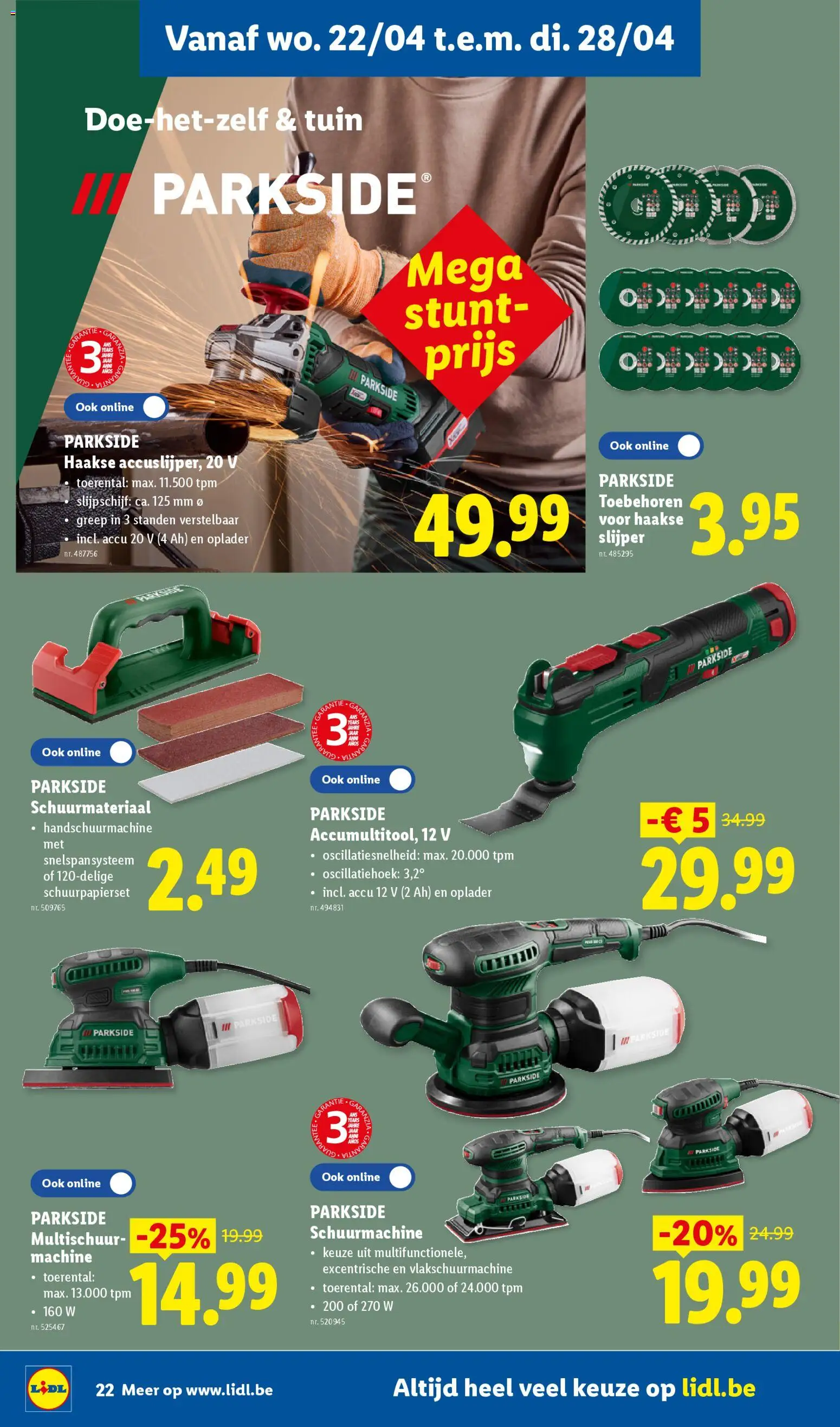 {H1} | Pagina: 22 | Producten: Slijper, Oplader