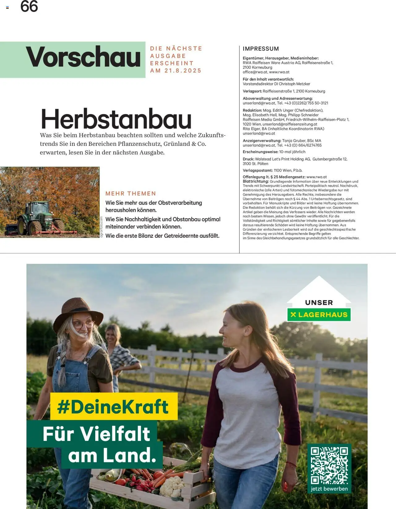 Lagerhaus Unser Land Juli-August 2025 gültig ab 01.07.2025 | Seite: 66