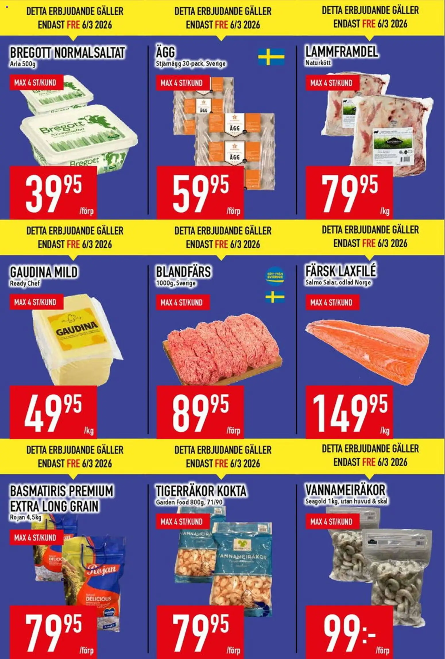 Matdax reklamblad aktuell från 09.03.2026 | Sida: 5 | Produkter: Galler, Bregott, Blandfärs