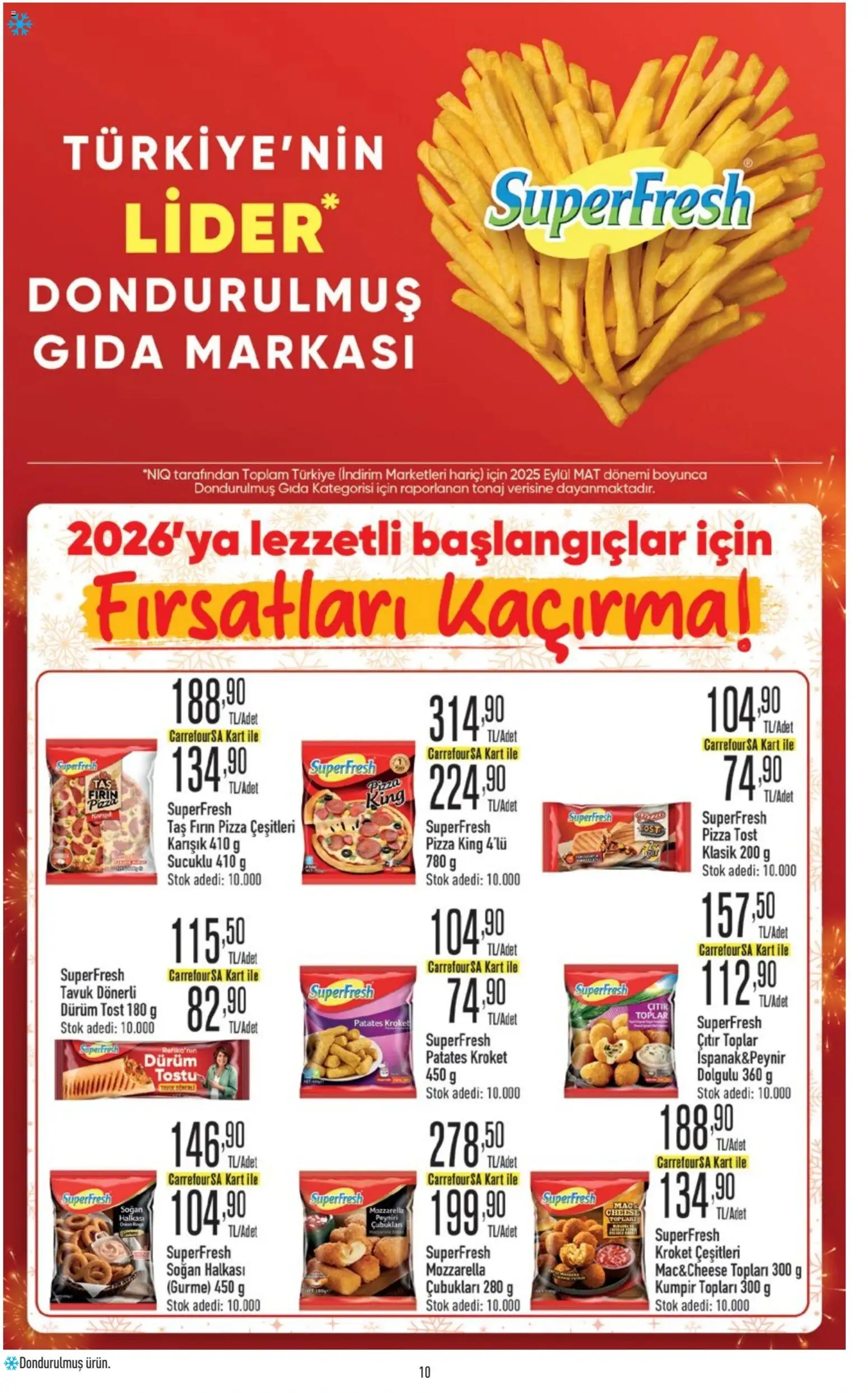 CarrefourSA Katalog - 18.12.2025 tarihinden itibaren geçerlidir | Sayfa: 10 | Ürünler: Toplar, Pizza, Patates, Fırın