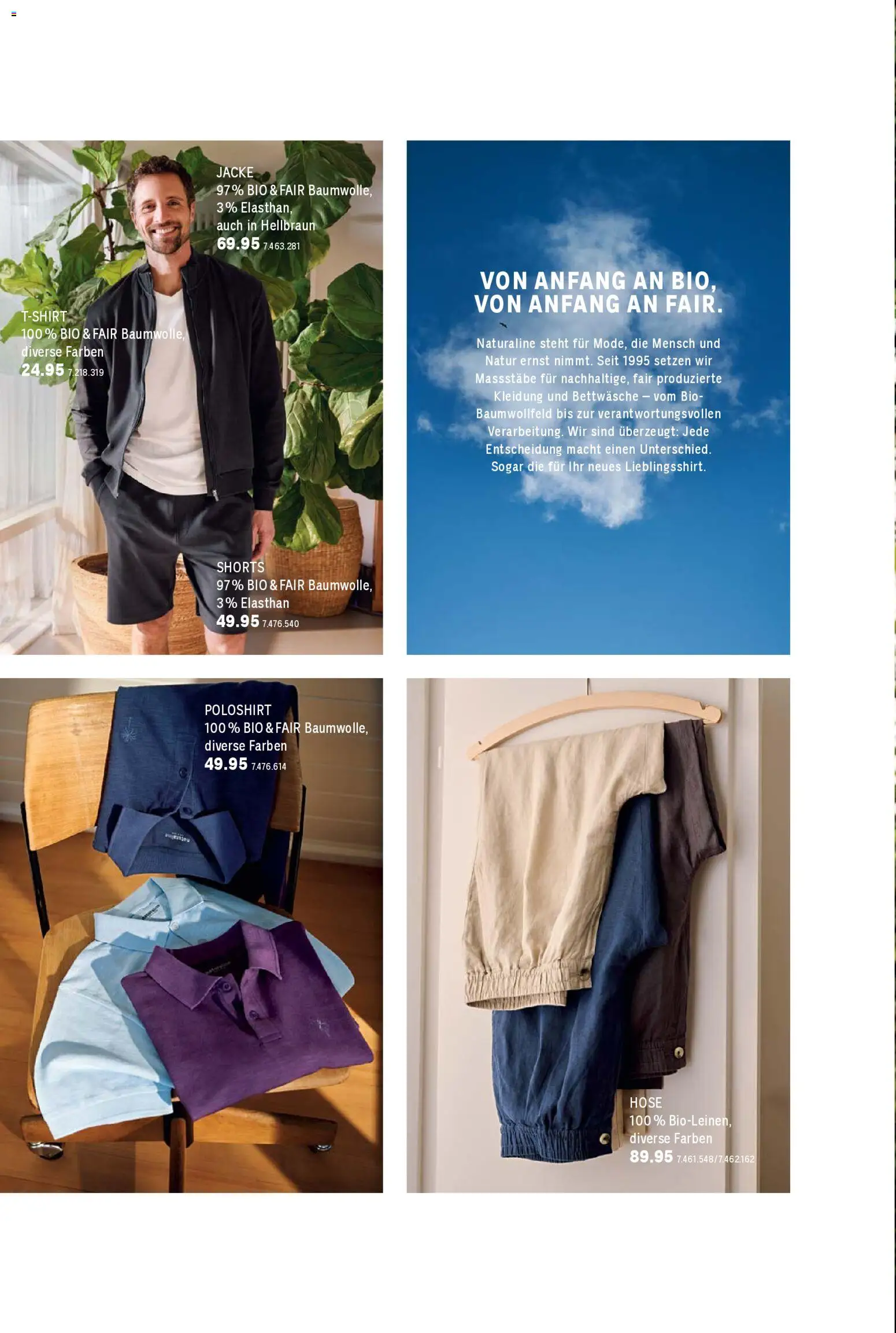 Coop City aktionen Naturaline – gültig ab 02.03.2026 | Seite: 8 | Produkte: Poloshirt, Jacke, Hose, Bettwäsche