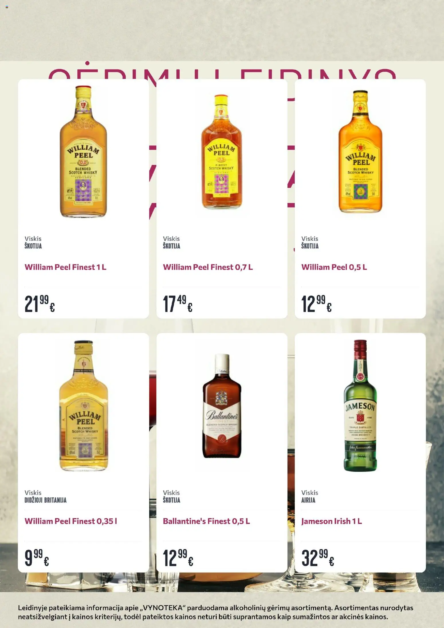 VYNOTEKA akcijos nuo 06.04.2026 | Puslapis: 7 | Prekių: Viskis
