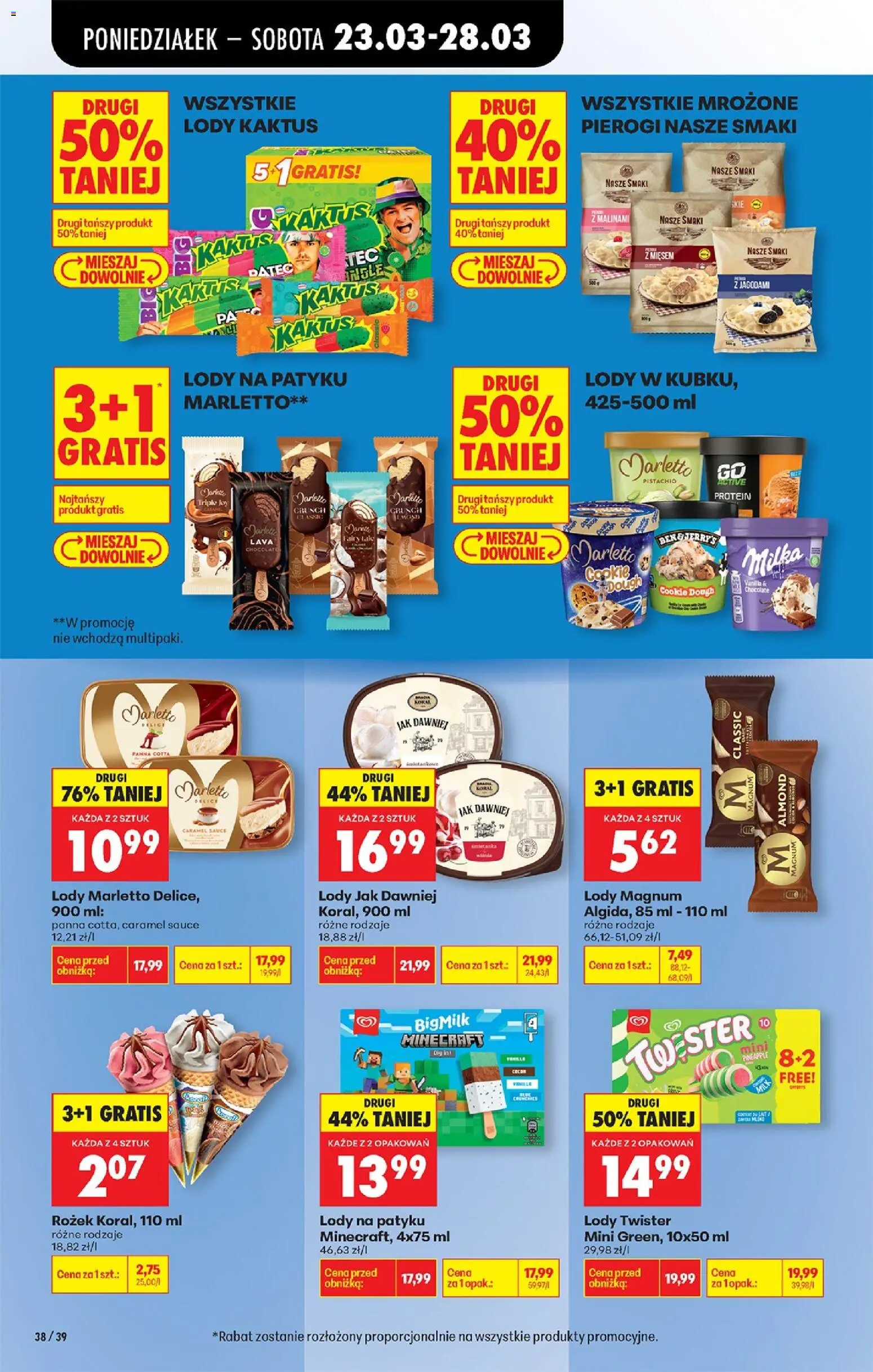 Biedronka Polsko leták od 23.03.2026 | Strana: 52 | Produkty: Milka, Panna cotta, Magnum, Protein
