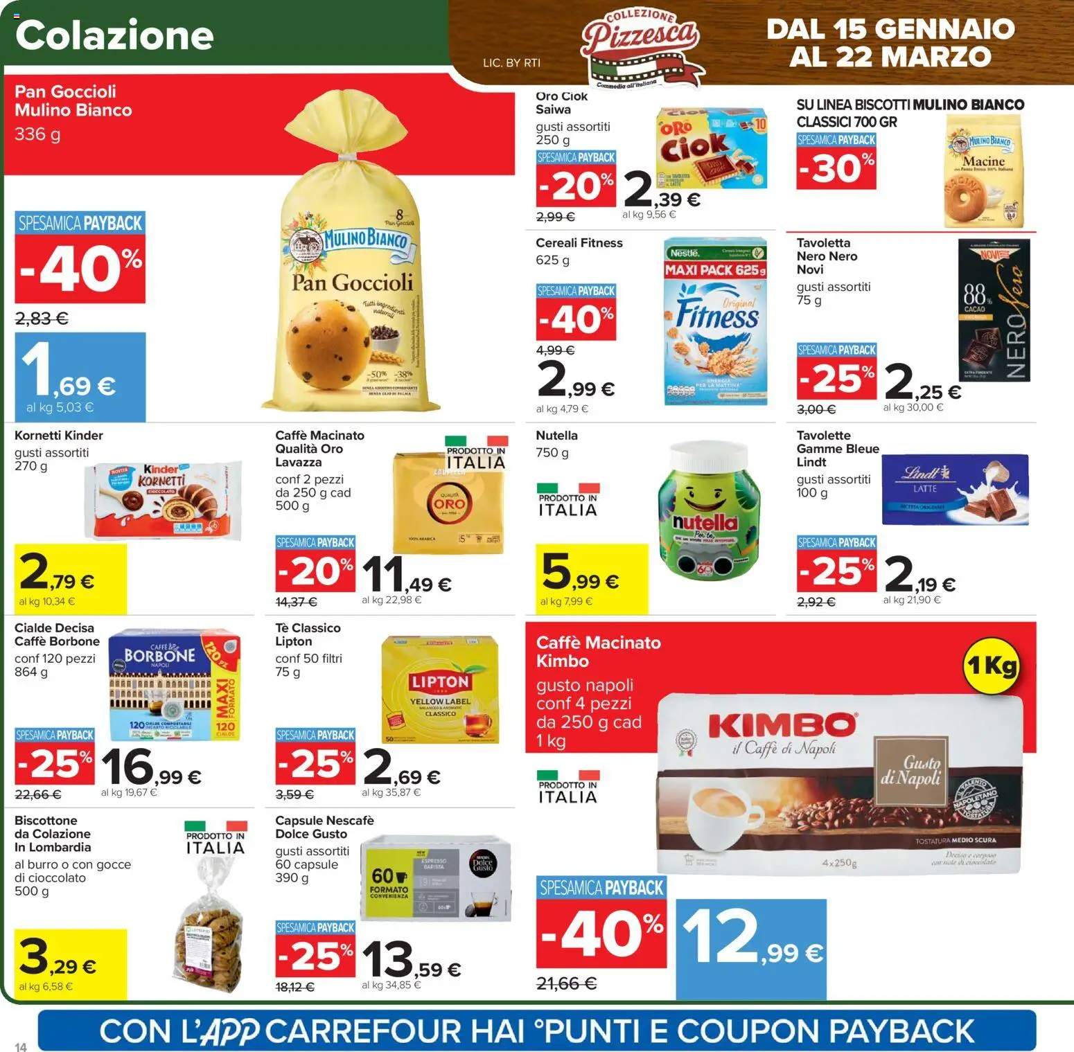 Volantino Carrefour del 02.03.2026 | Pagina: 14 | Prodotti: Cioccolato, Tè, Biscotti, Macinato