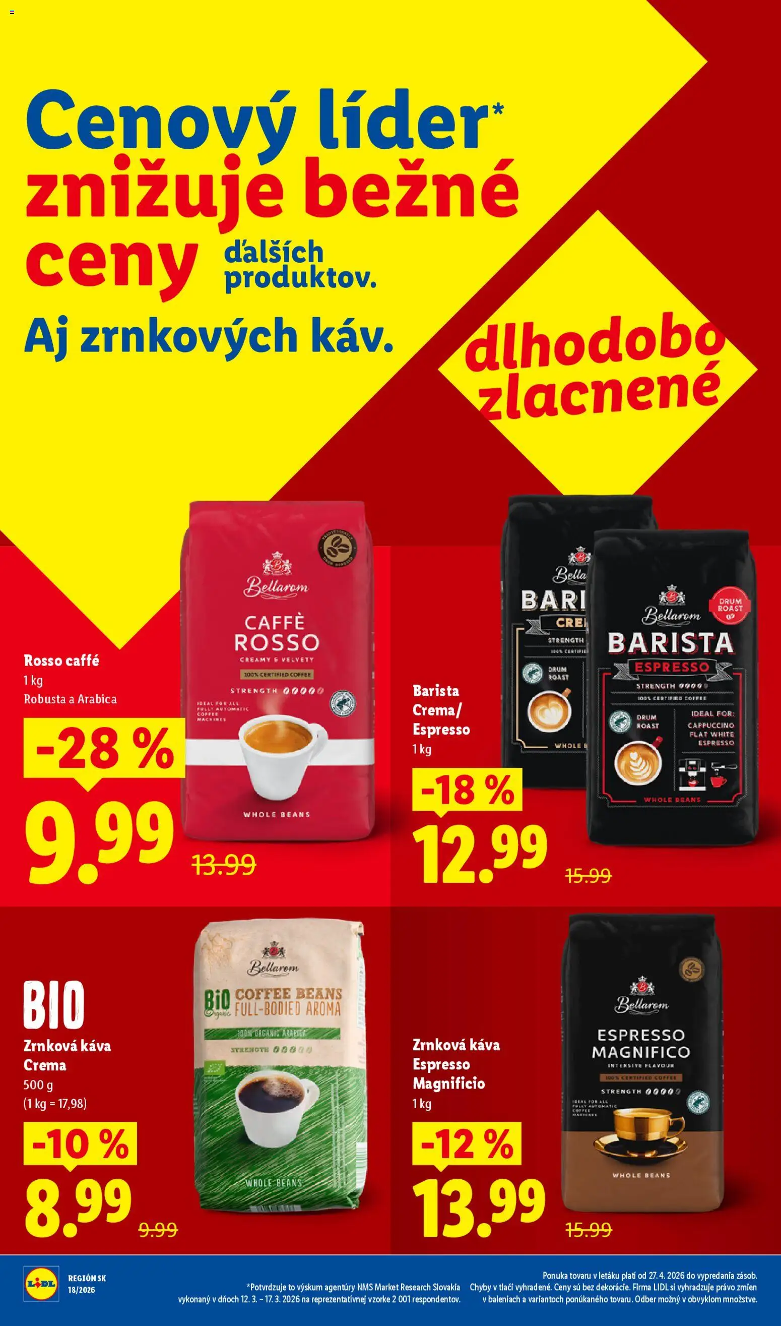 Nové Lidl akcie – leták je platný od 27.04.2026 | Strana: 4 | Produkty: Káva, Barista, Zrnková káva